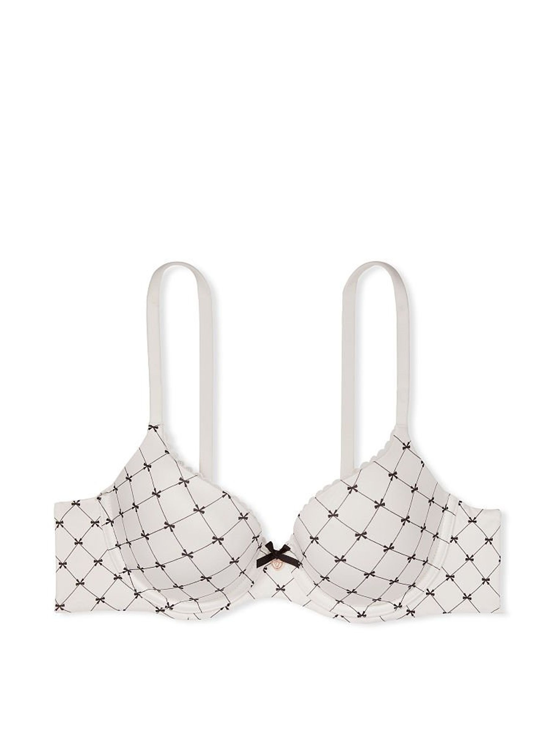 White Bow Smooth Lightly Lined Demi Bra - Image 3 of 3