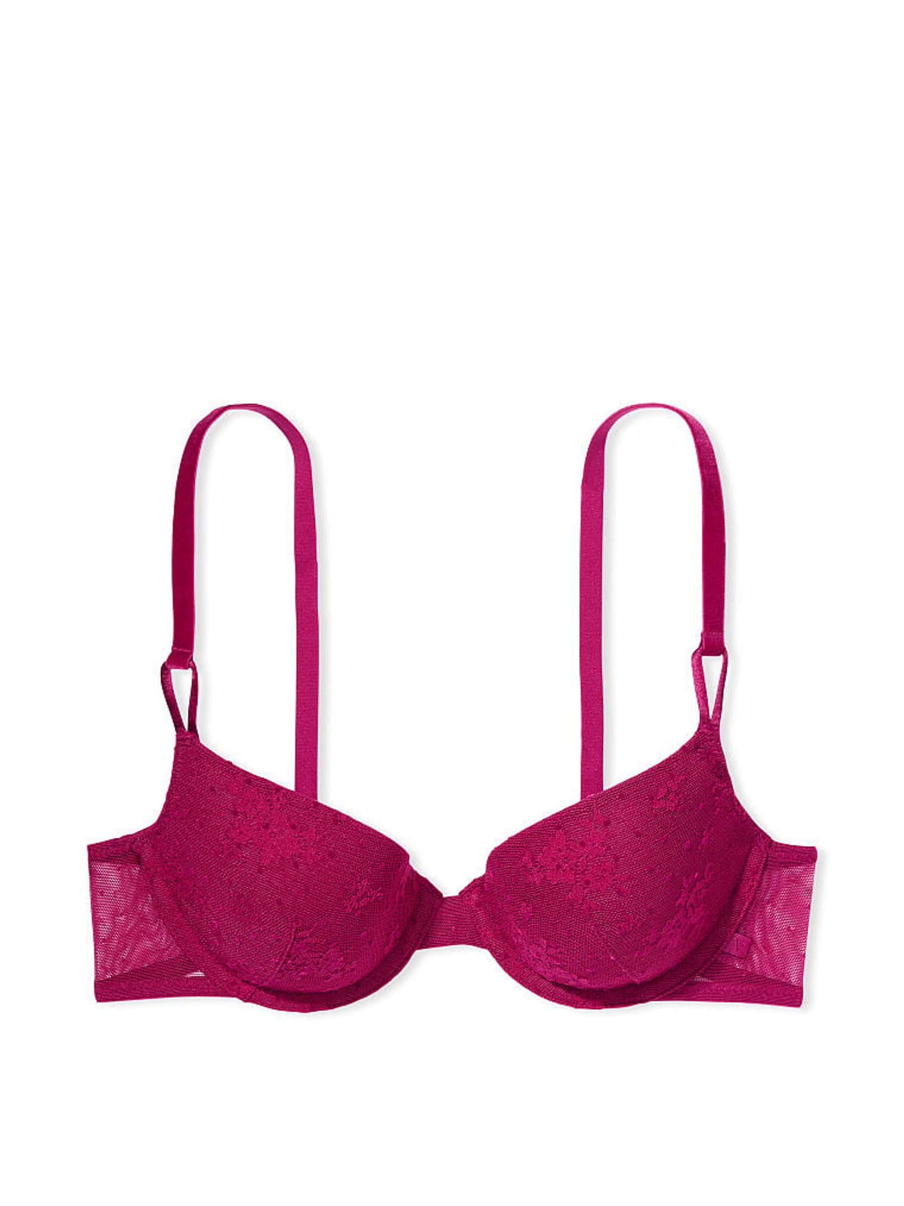 Claret Red Lightly Lined TShirt Demi Bra - Image 3 of 4