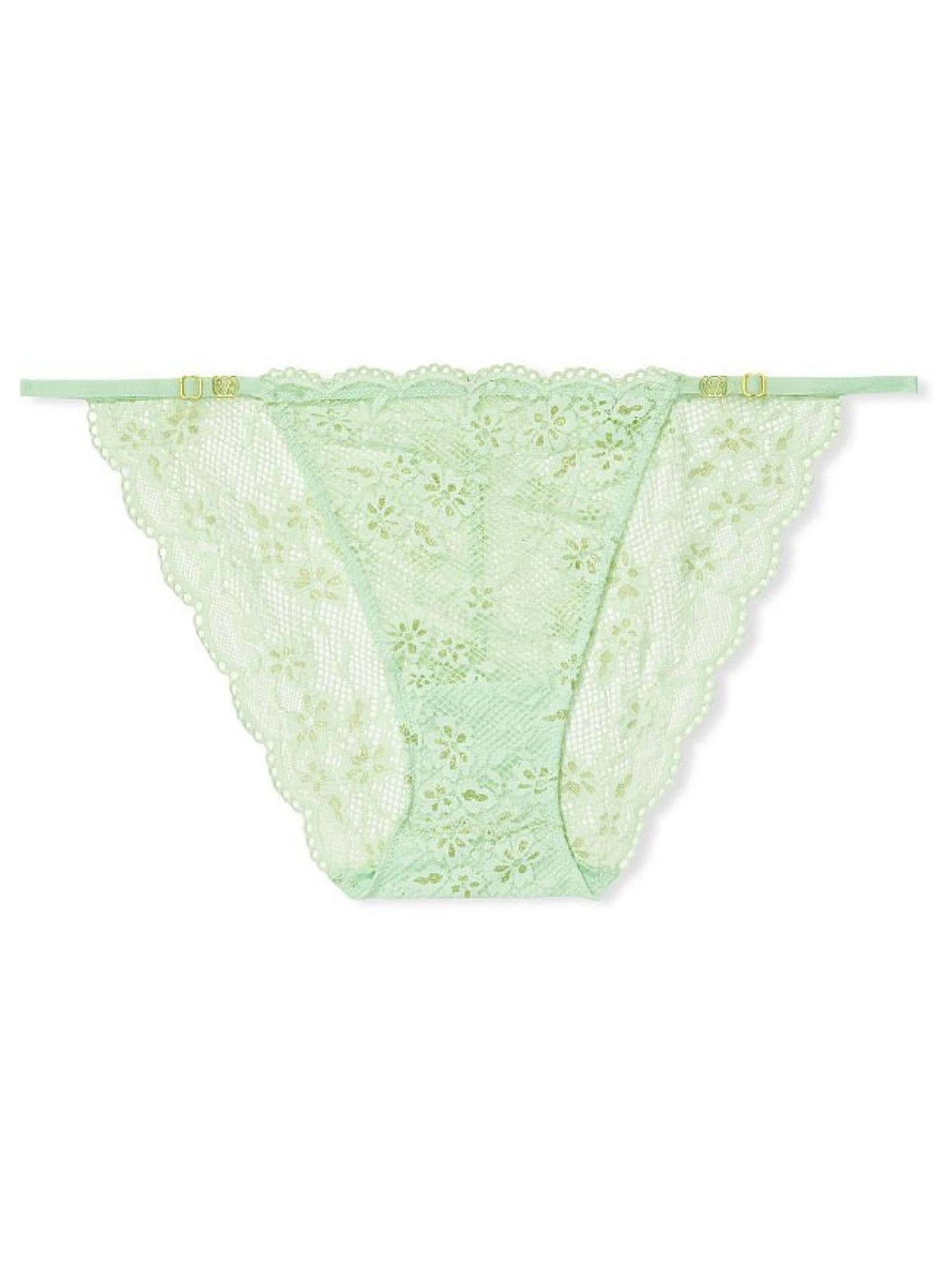 Misty Jade Green Lace Bikini Knickers - Image 4 of 4