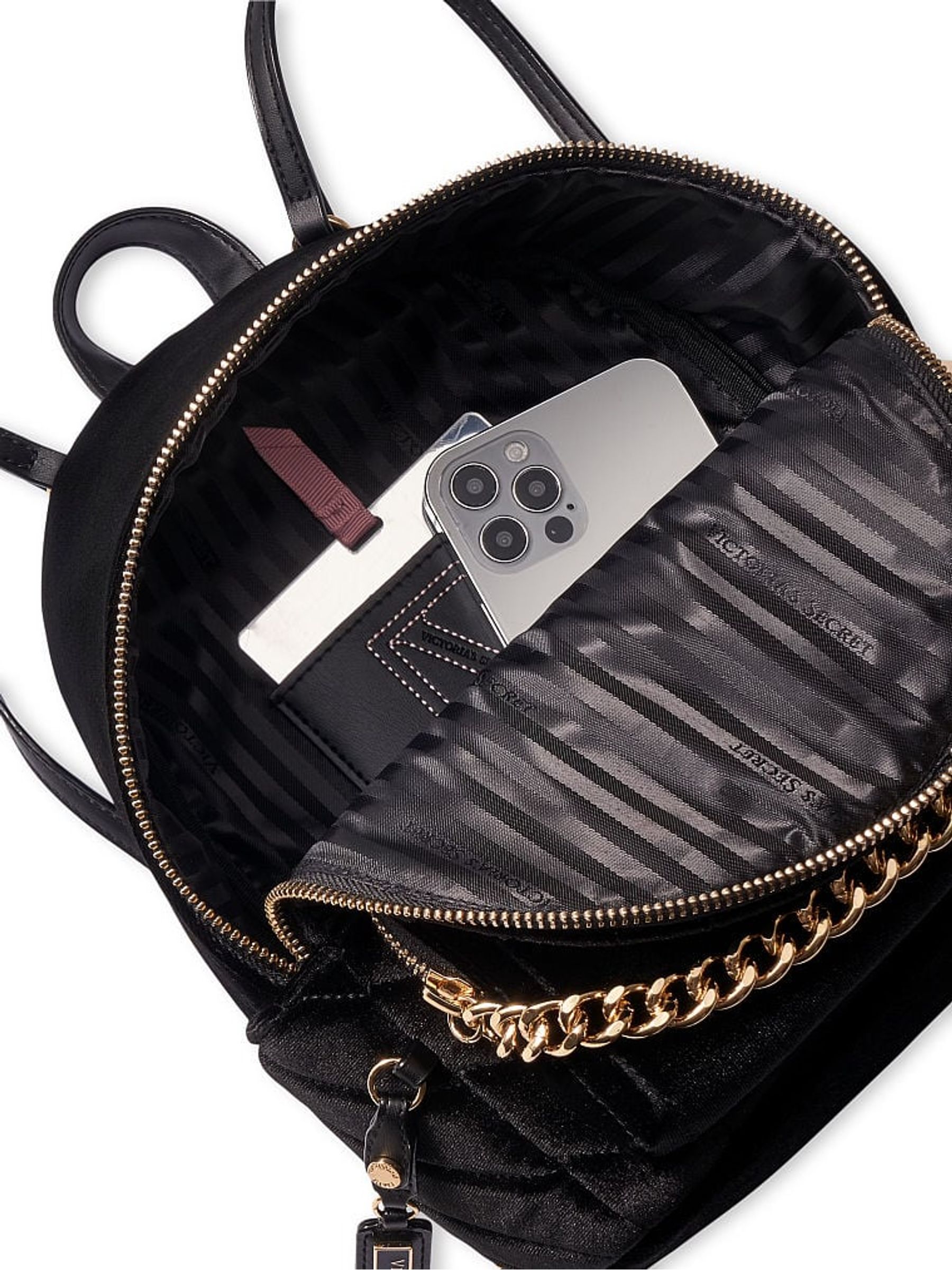 Victoria’s Secret Velvet Stud Backpack Black Velvet VQuilt Stud Backpack | Victoria's Secret UK