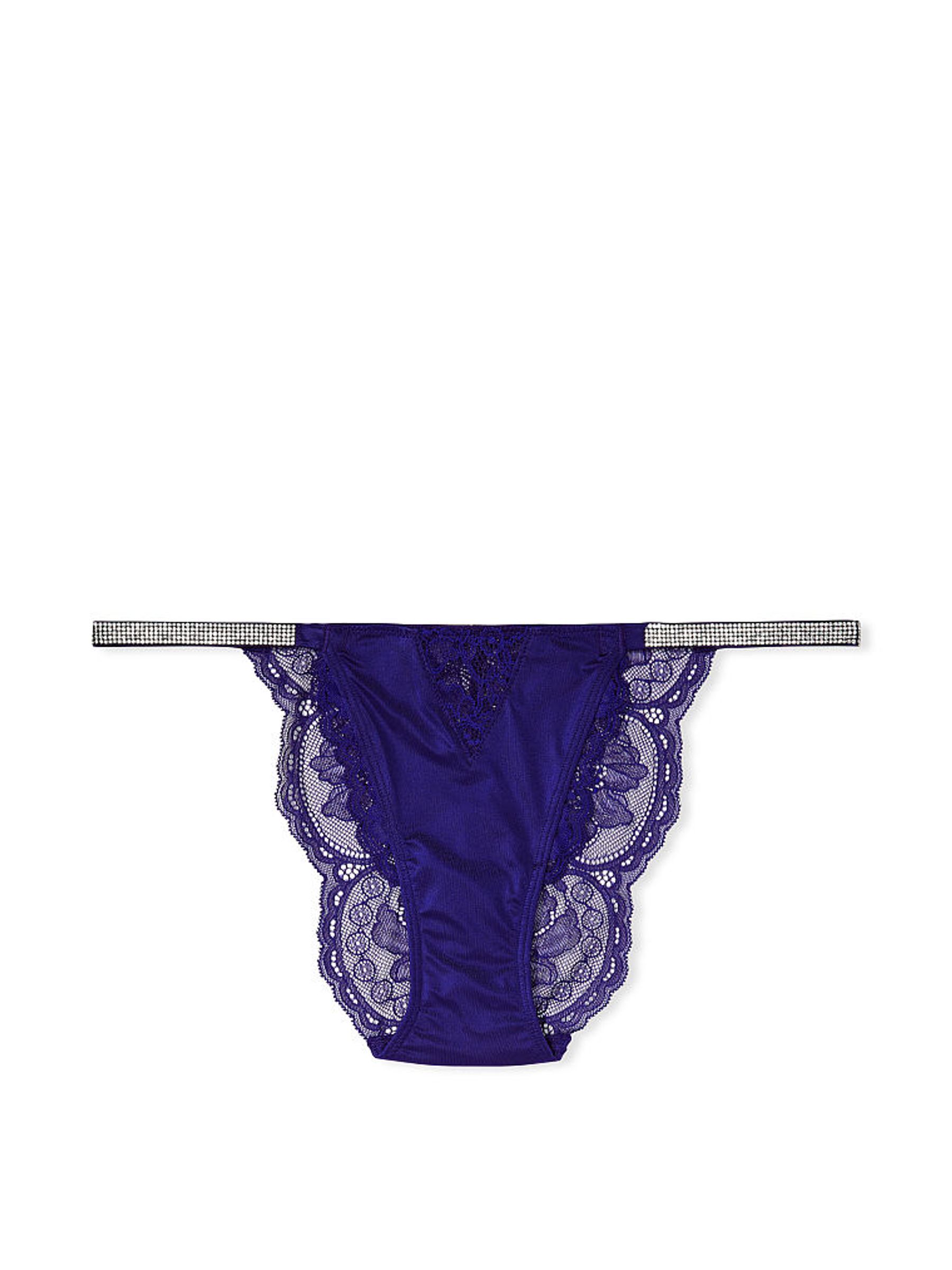 Night Ocean Blue Cheeky Shine Strap Knickers - Image 4 of 4