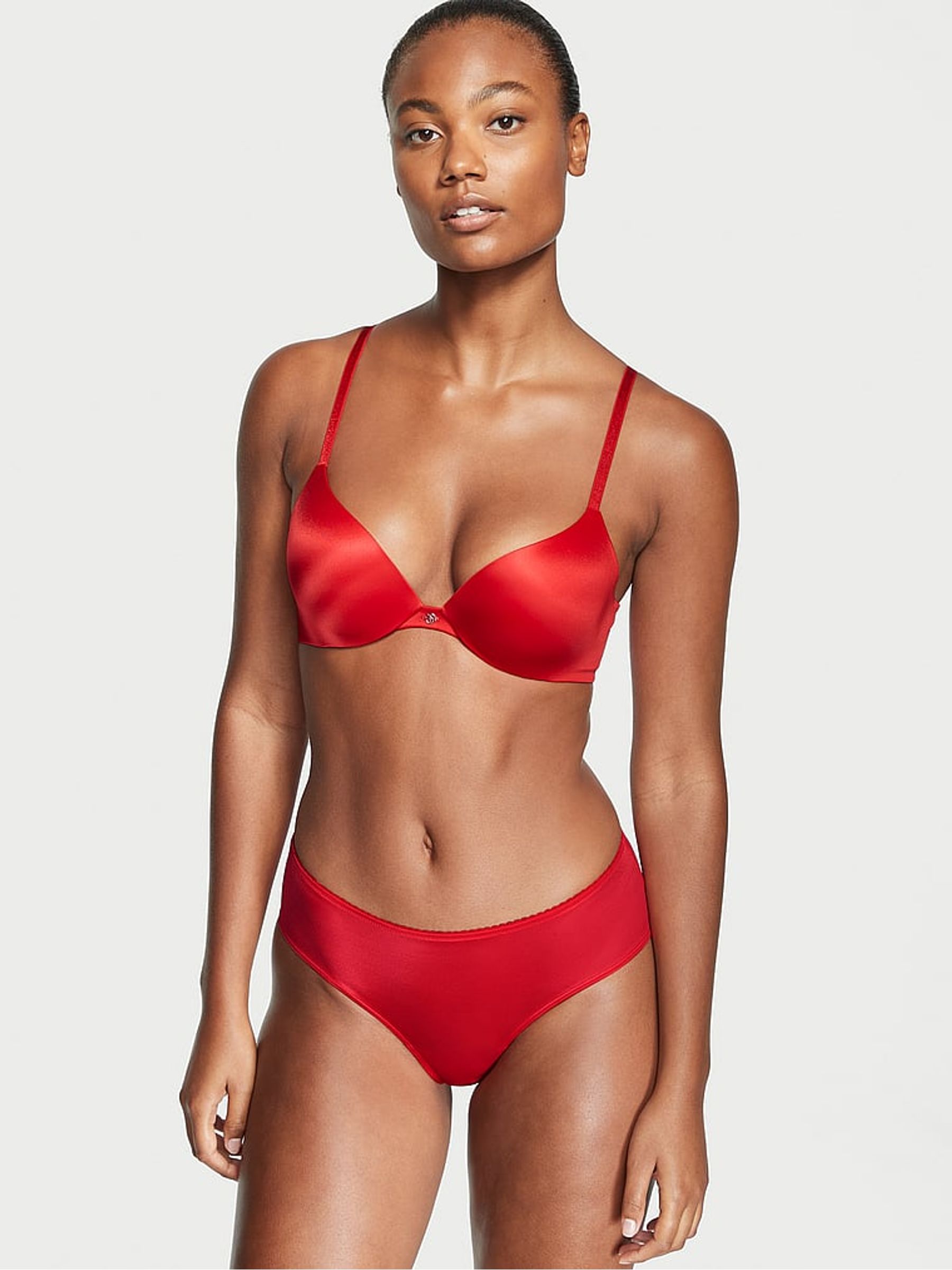 Lipstick Red Lace Trim Cheeky Knickers - Image 1 of 5