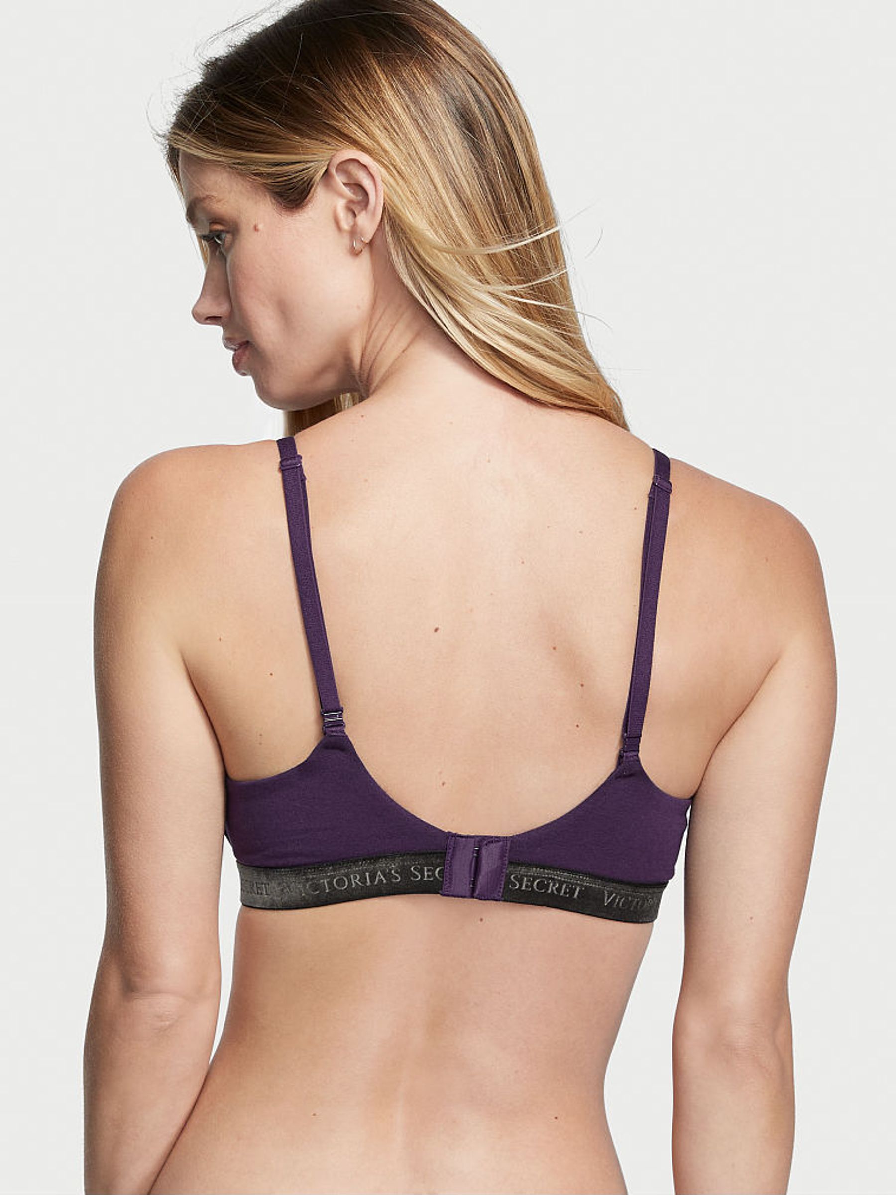 Gothic Purple T Shirt Logo Strap Bra - Image 2 of 4