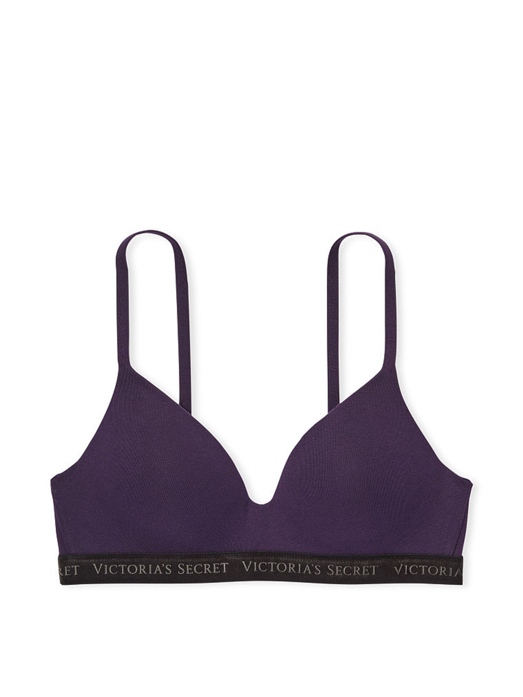 Gothic Purple T Shirt Logo Strap Bra - Image 3 of 4