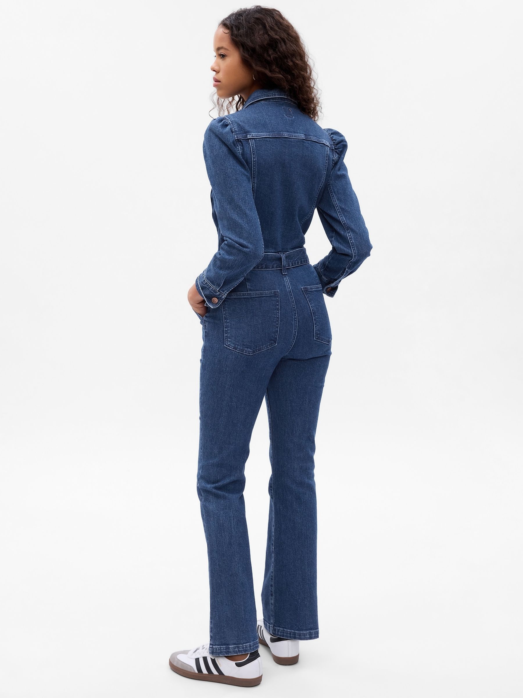 Blue Western Denim Jumpsuit with Washwell - Image 2 of 5
