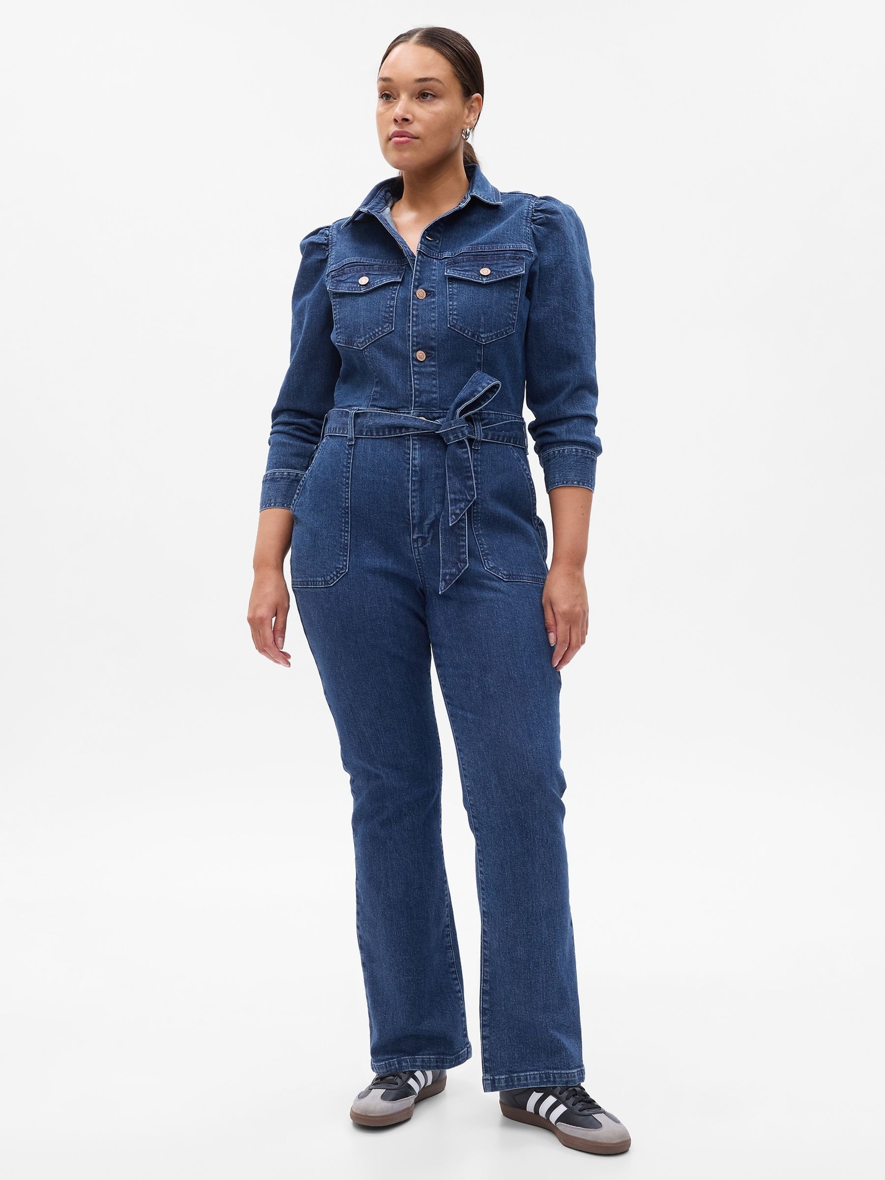 Blue Western Denim Jumpsuit with Washwell - Image 4 of 5