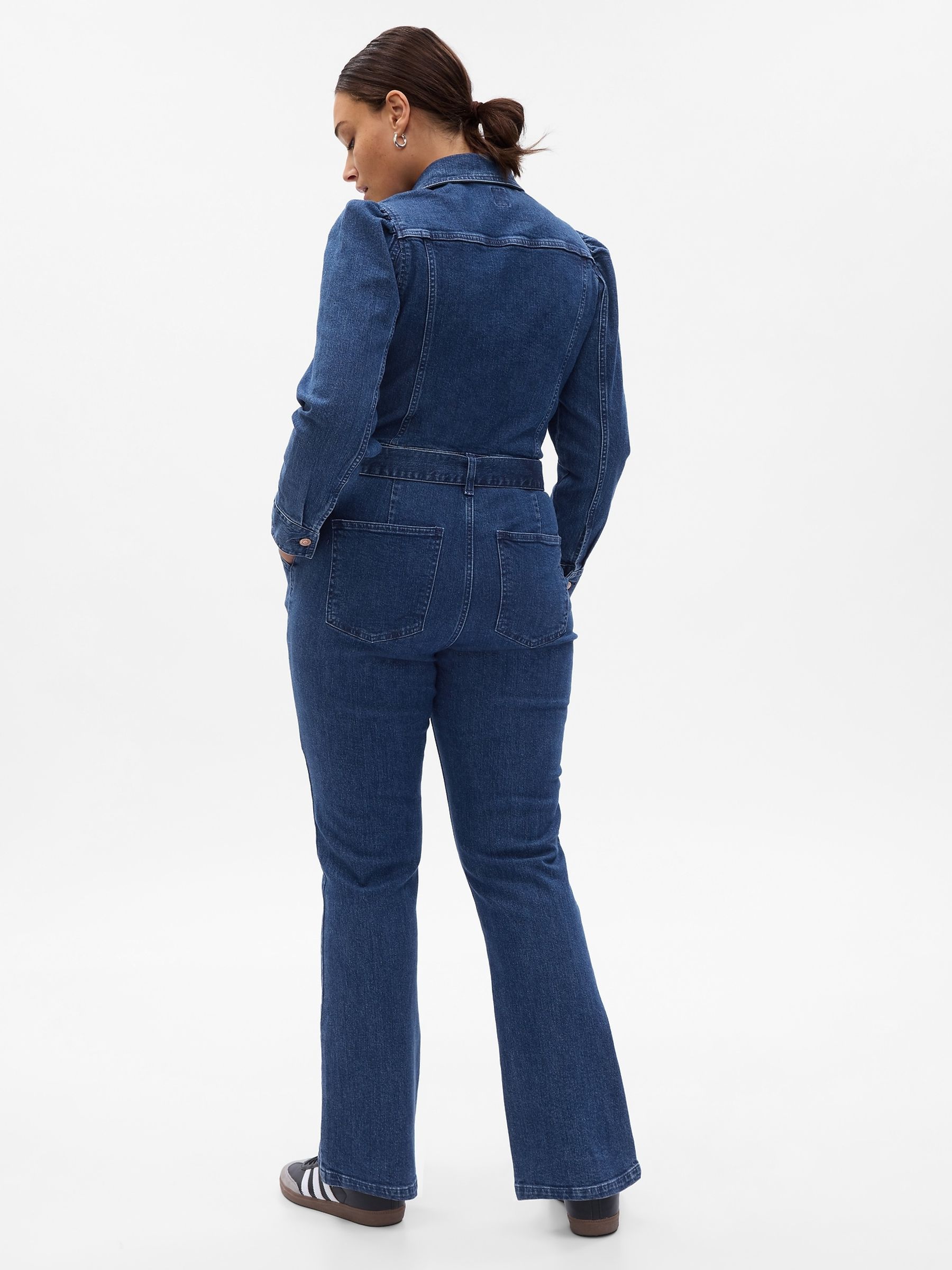 Blue Western Denim Jumpsuit with Washwell - Image 5 of 5
