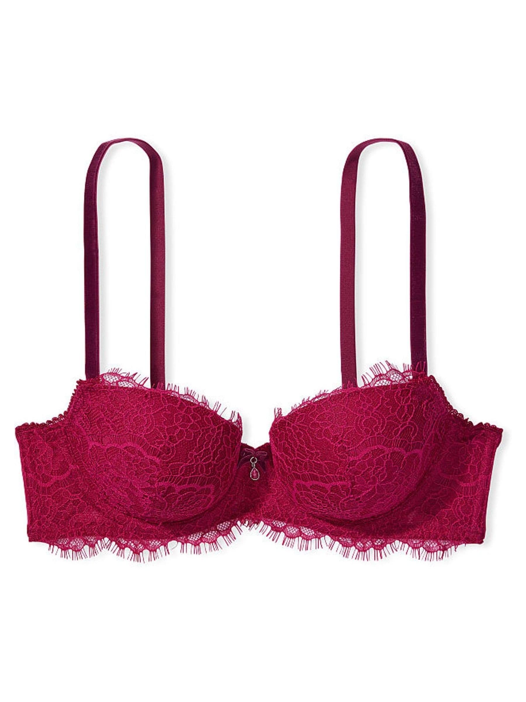 Claret Red Lace Lightly Lined Demi Bra - Image 2 of 2