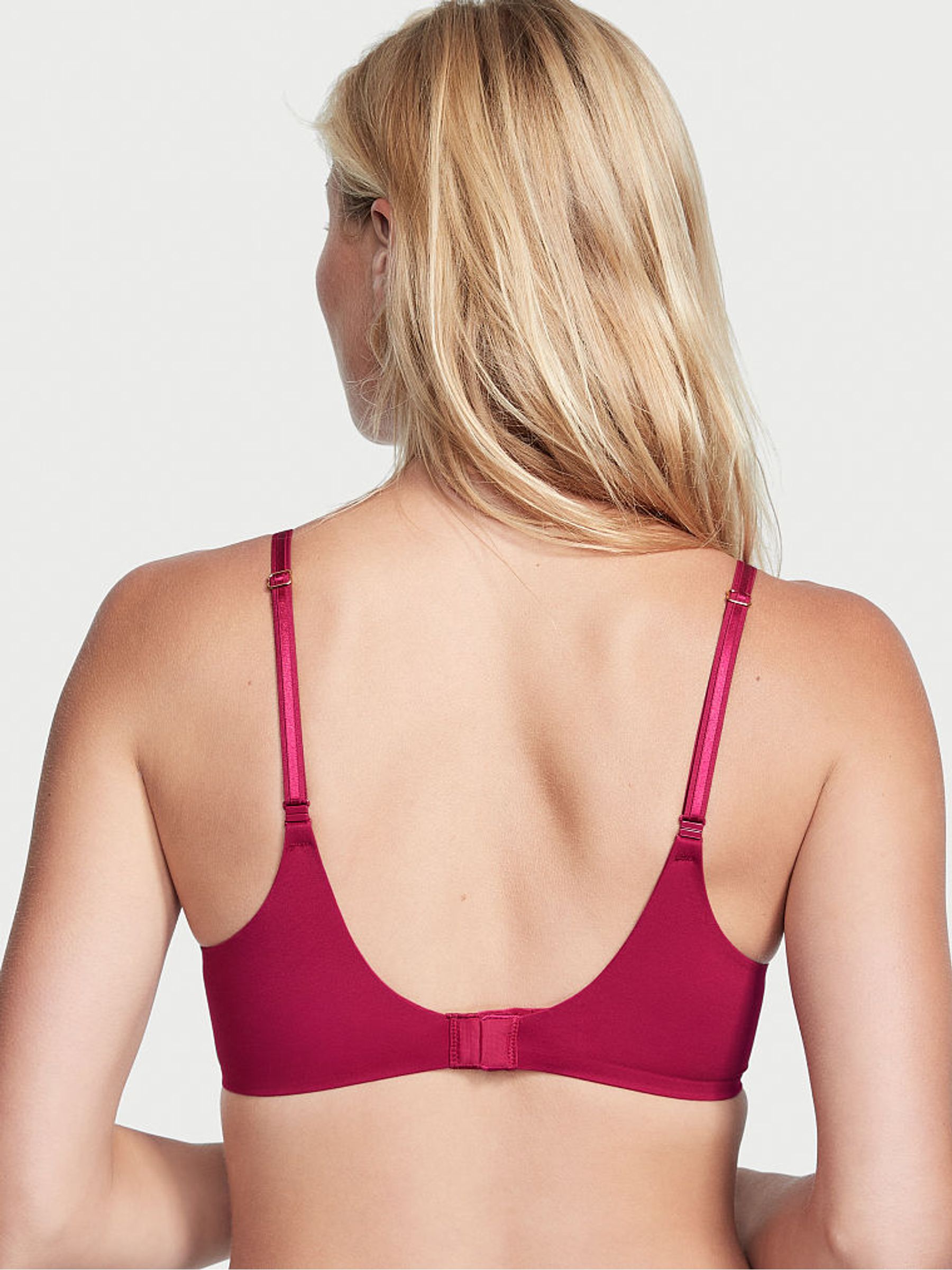 Claret Red Smooth Lightly Lined Demi Braa - Image 2 of 4