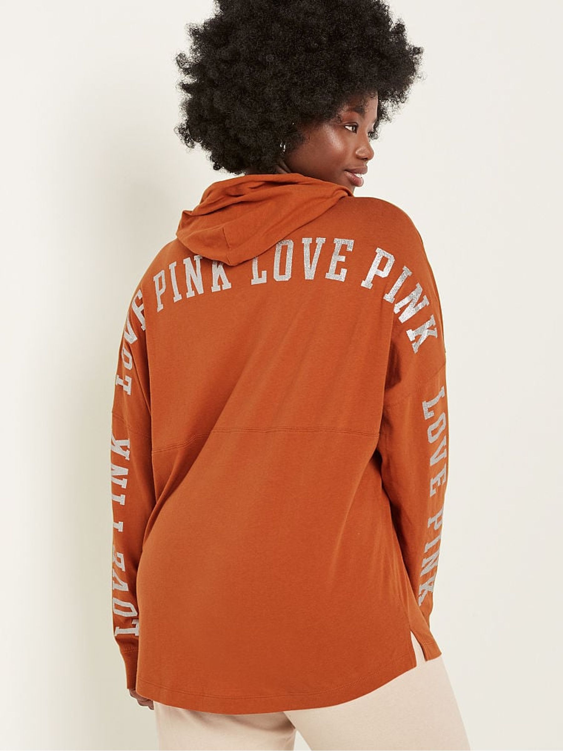 Orange Varsity Long Sleeve Hoodie T-Shirt - Image 2 of 3
