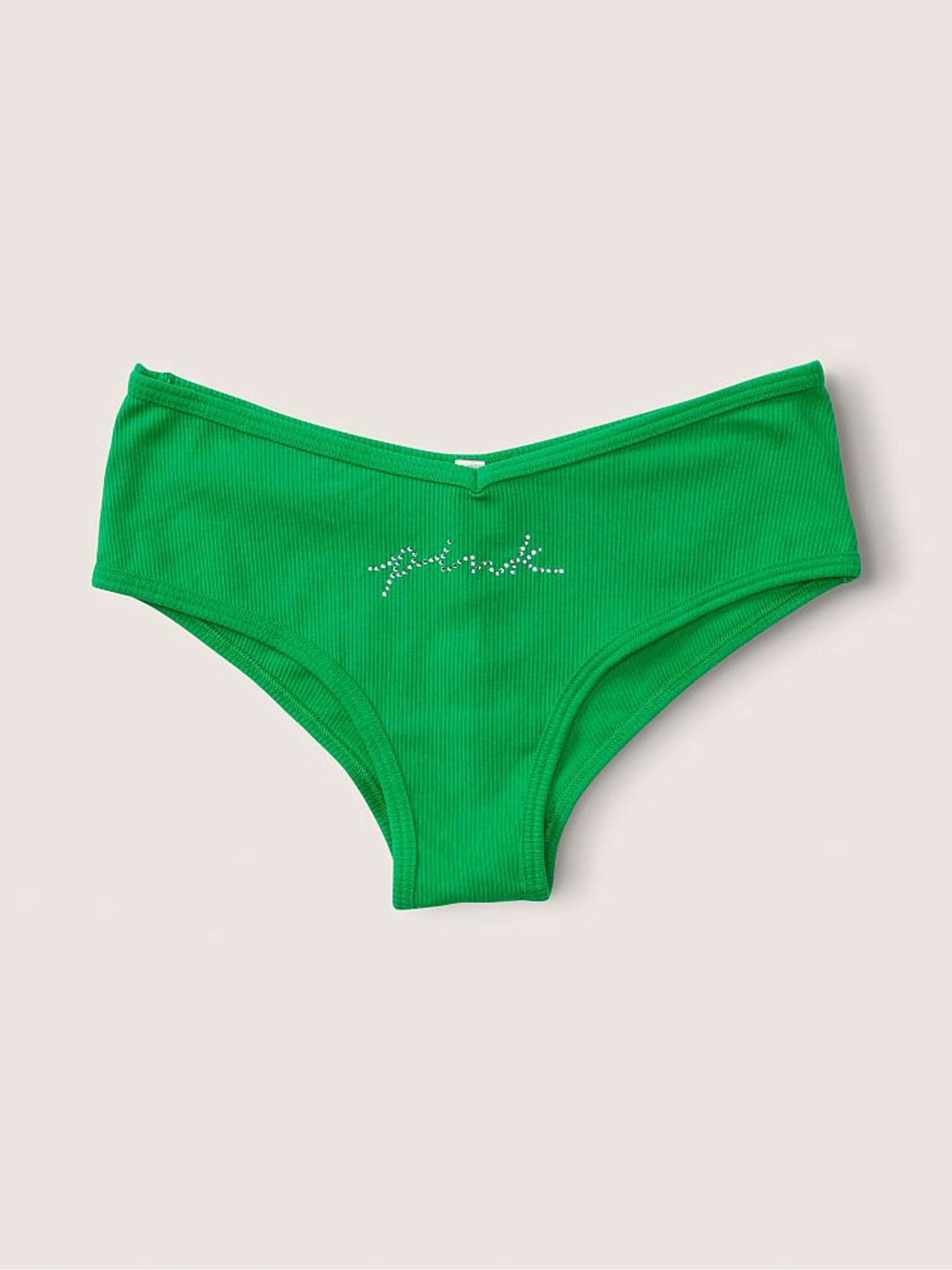 Happy Camper Green Cotton Cheeky Knickers - Image 1 of 1