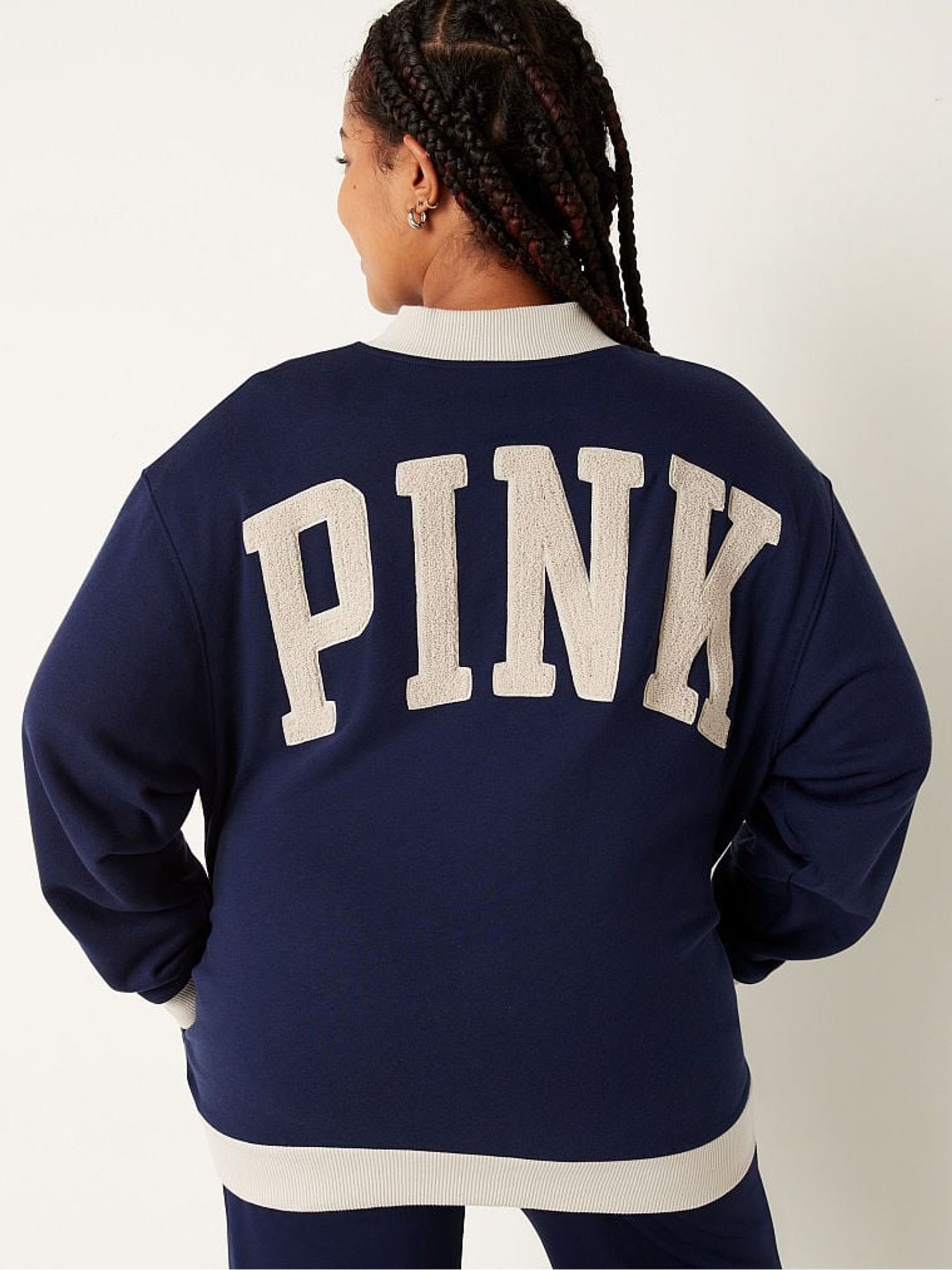 Blue Varsity Fleece Jacket - Image 2 of 3