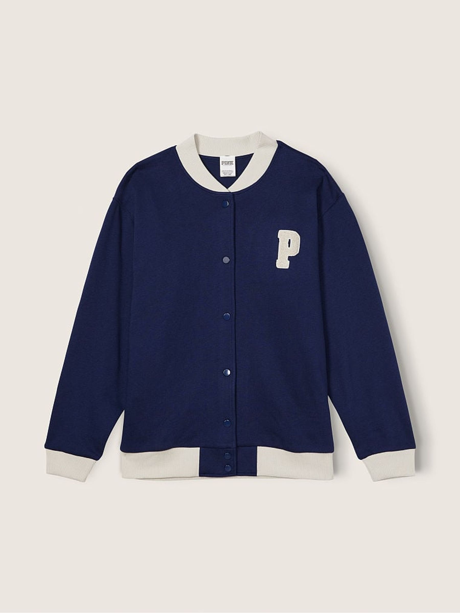 Blue Varsity Fleece Jacket - Image 3 of 3