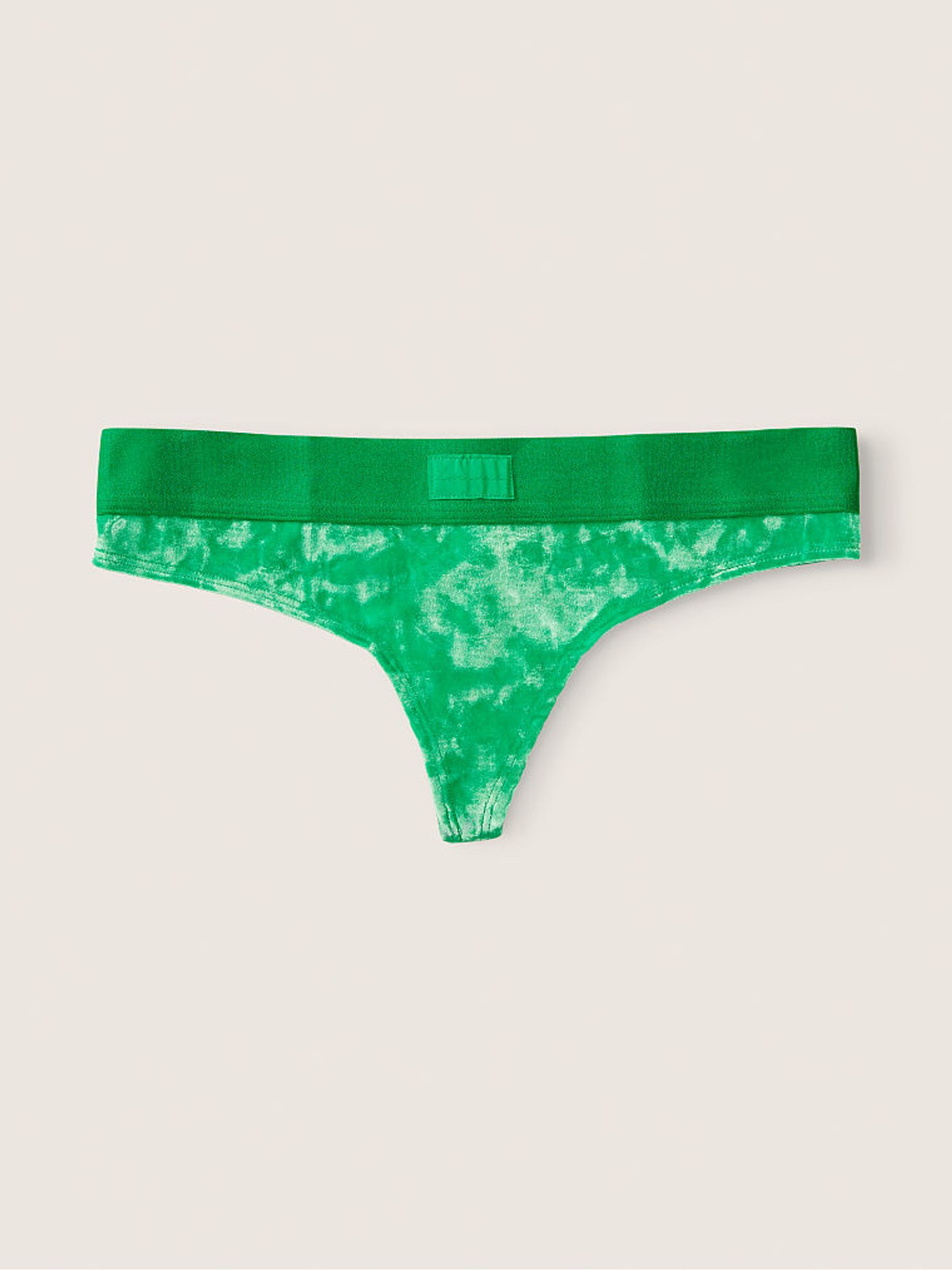 Green Velvet Thong Knickers - Image 1 of 1
