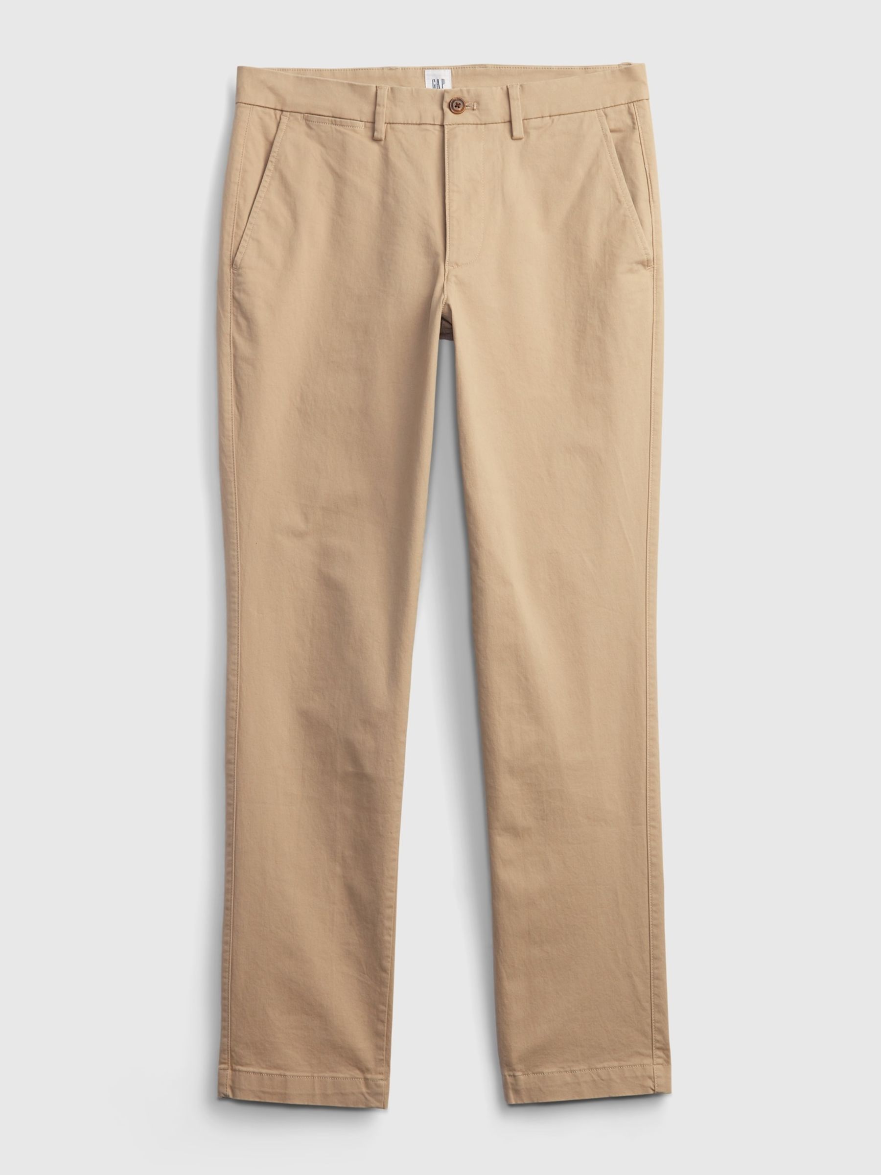 Beige Slim Fit Stretch Essential Chino Trousers | Gap