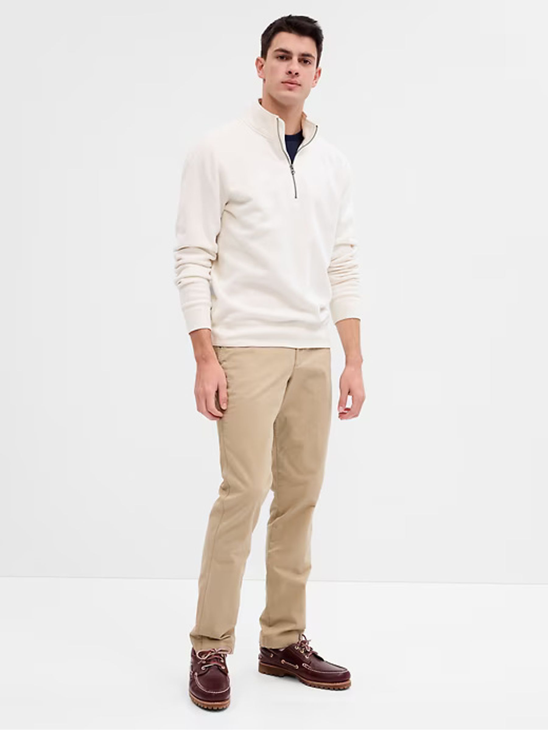 Beige Slim Fit Stretch Essential Chino Trousers - Image 4 of 7