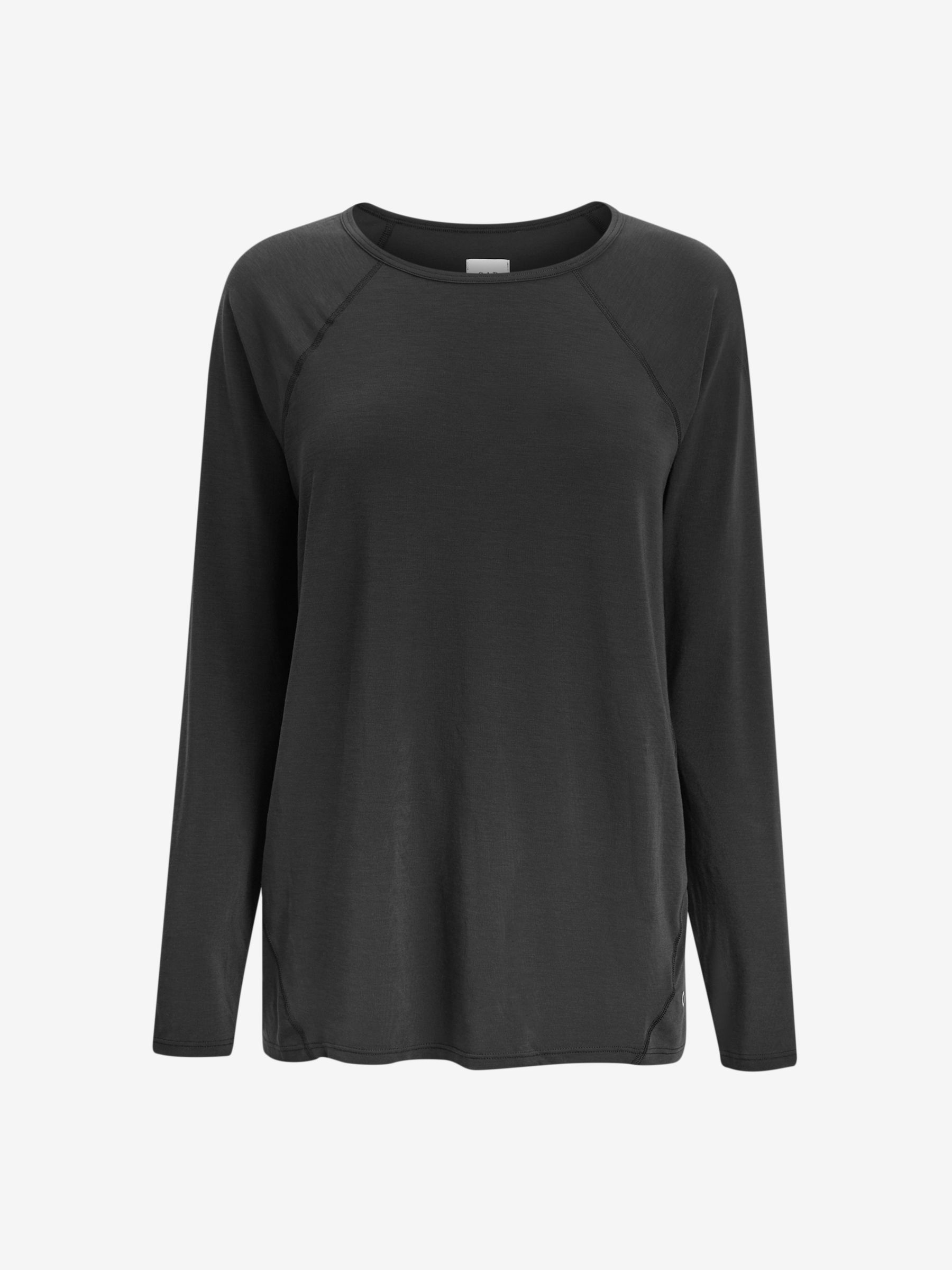 Black Maternity Breathable Long Sleeve Crew Neck T-Shirt - Image 2 of 2