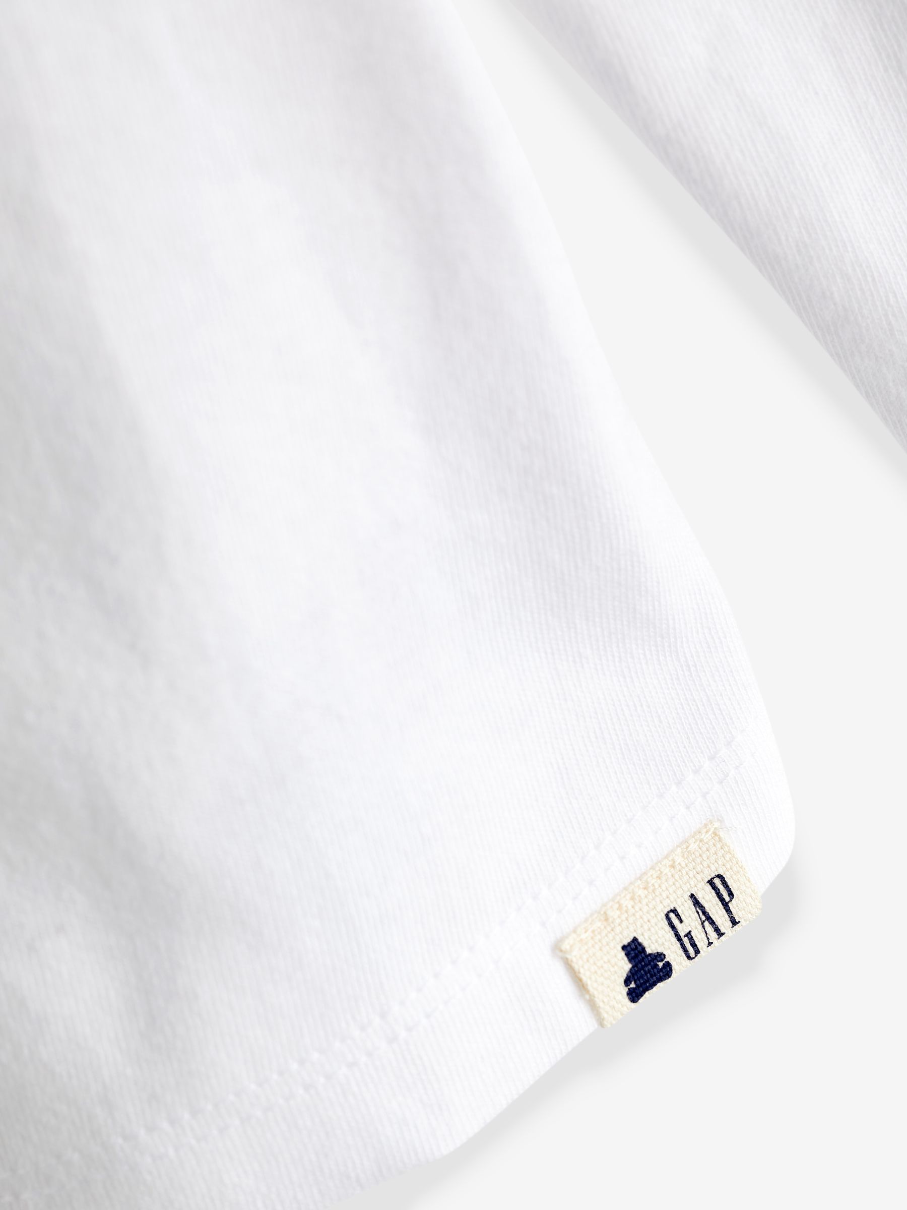 White Long Sleeve Crew Neck Pocket T-Shirt (12mths-5yrs) - Image 3 of 3