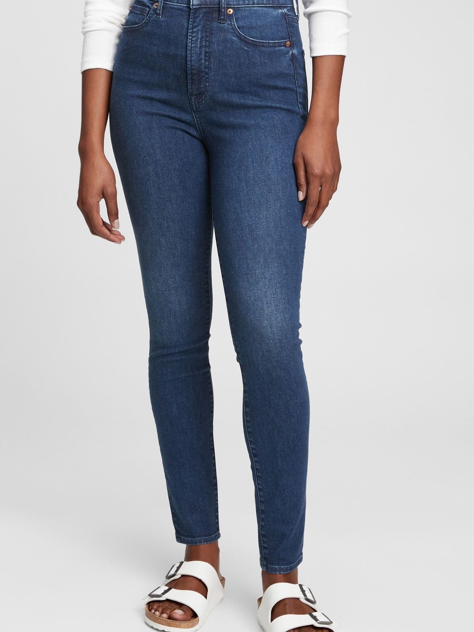 Dark Wash Blue High Waisted True Skinny Jeans - Image 1 of 3