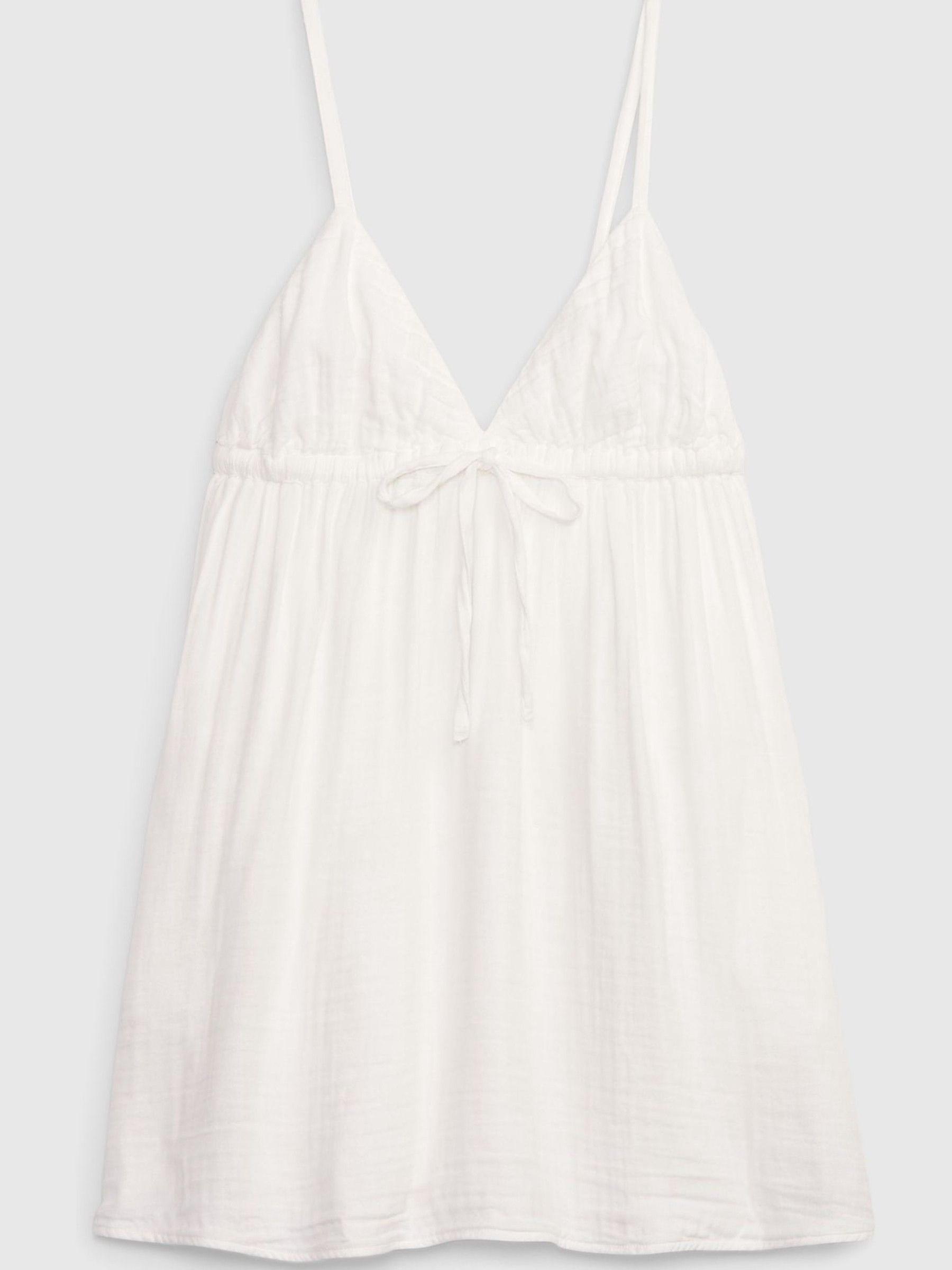 White Boho Strappy Mini Dress - Image 4 of 4