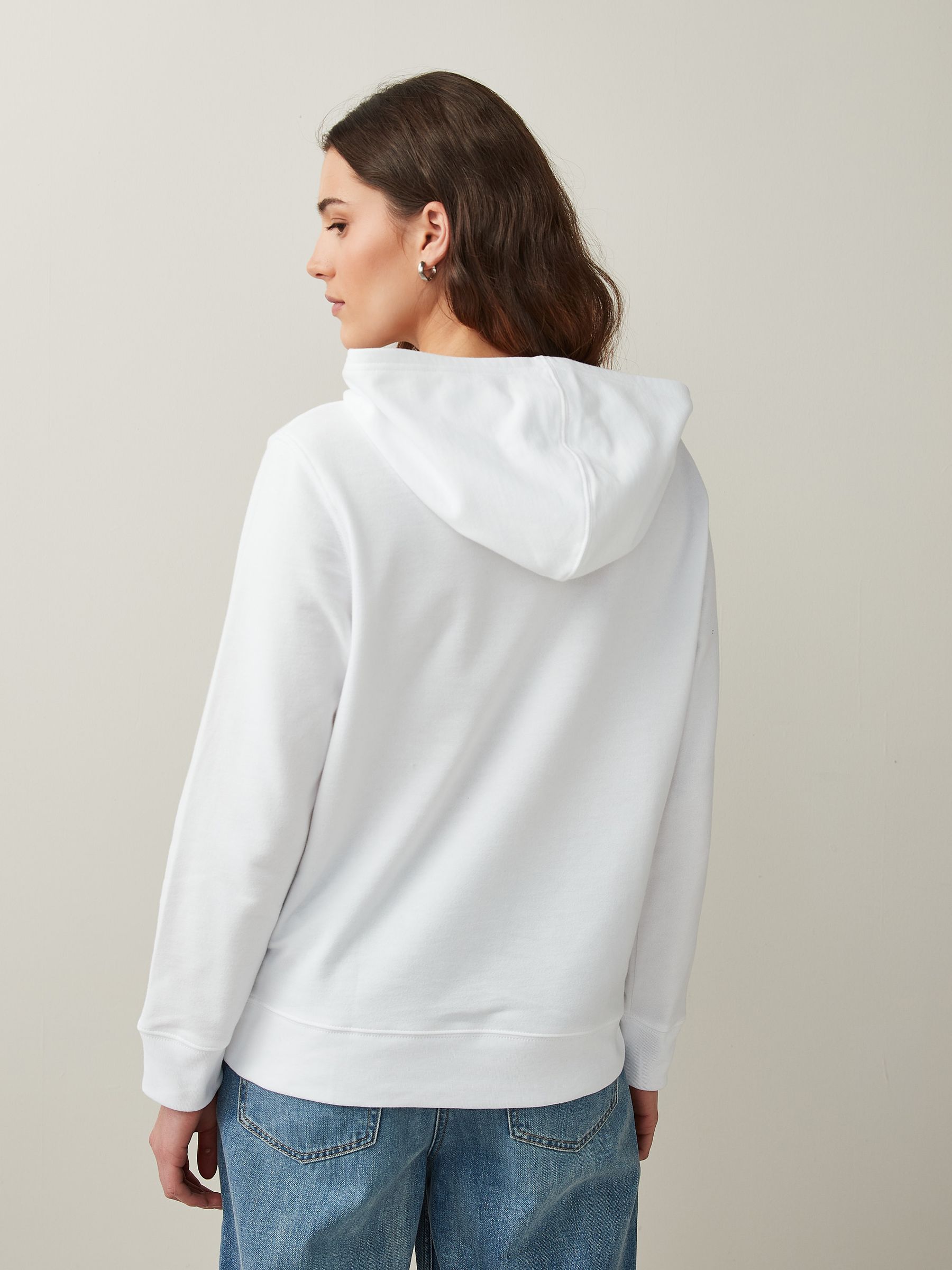White and Navy Paisley Logo Hoodie - Image 2 of 5