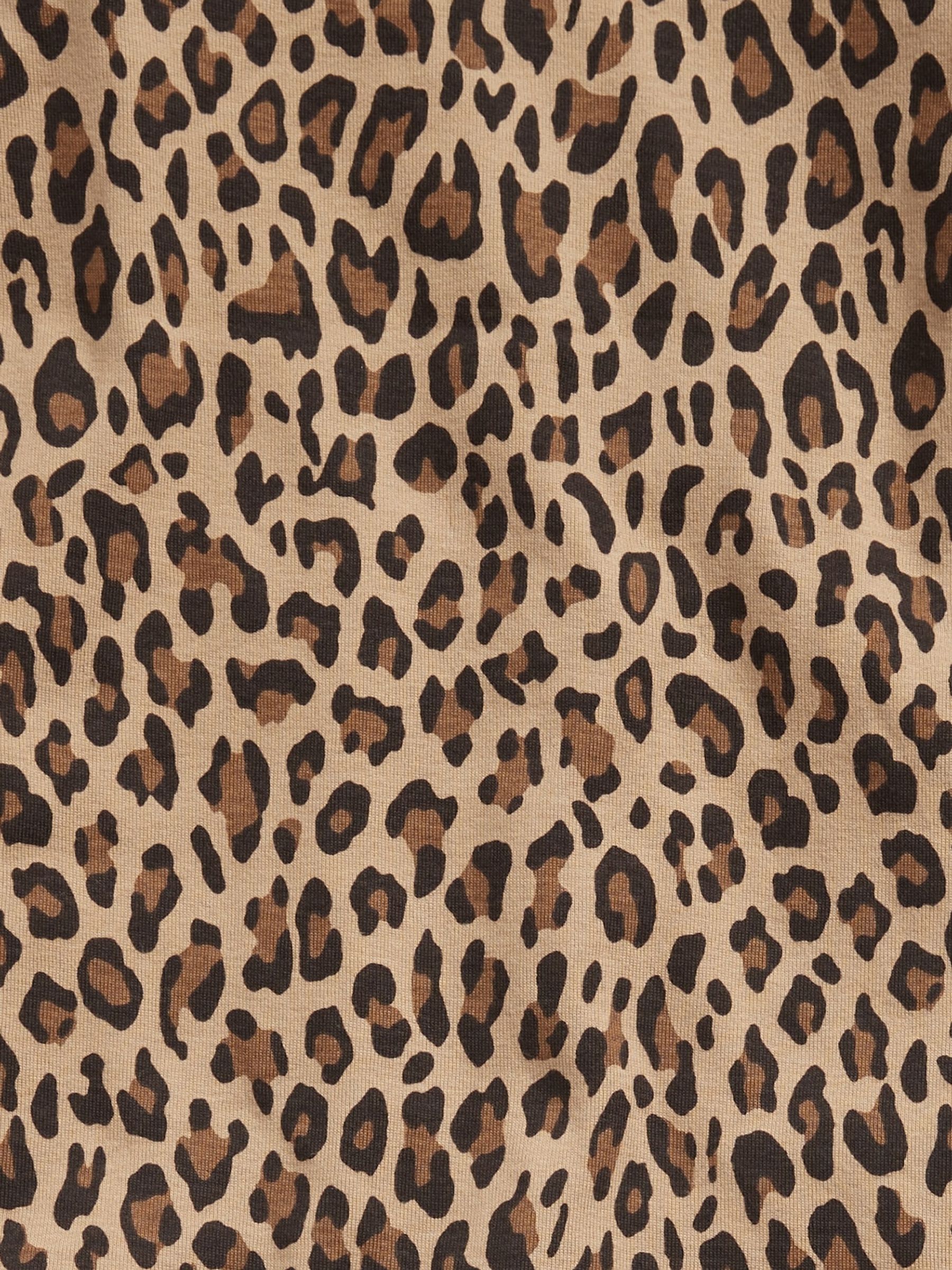 Brown Leopard Leopard Print Long Sleeve Pyjama Set - Image 2 of 2