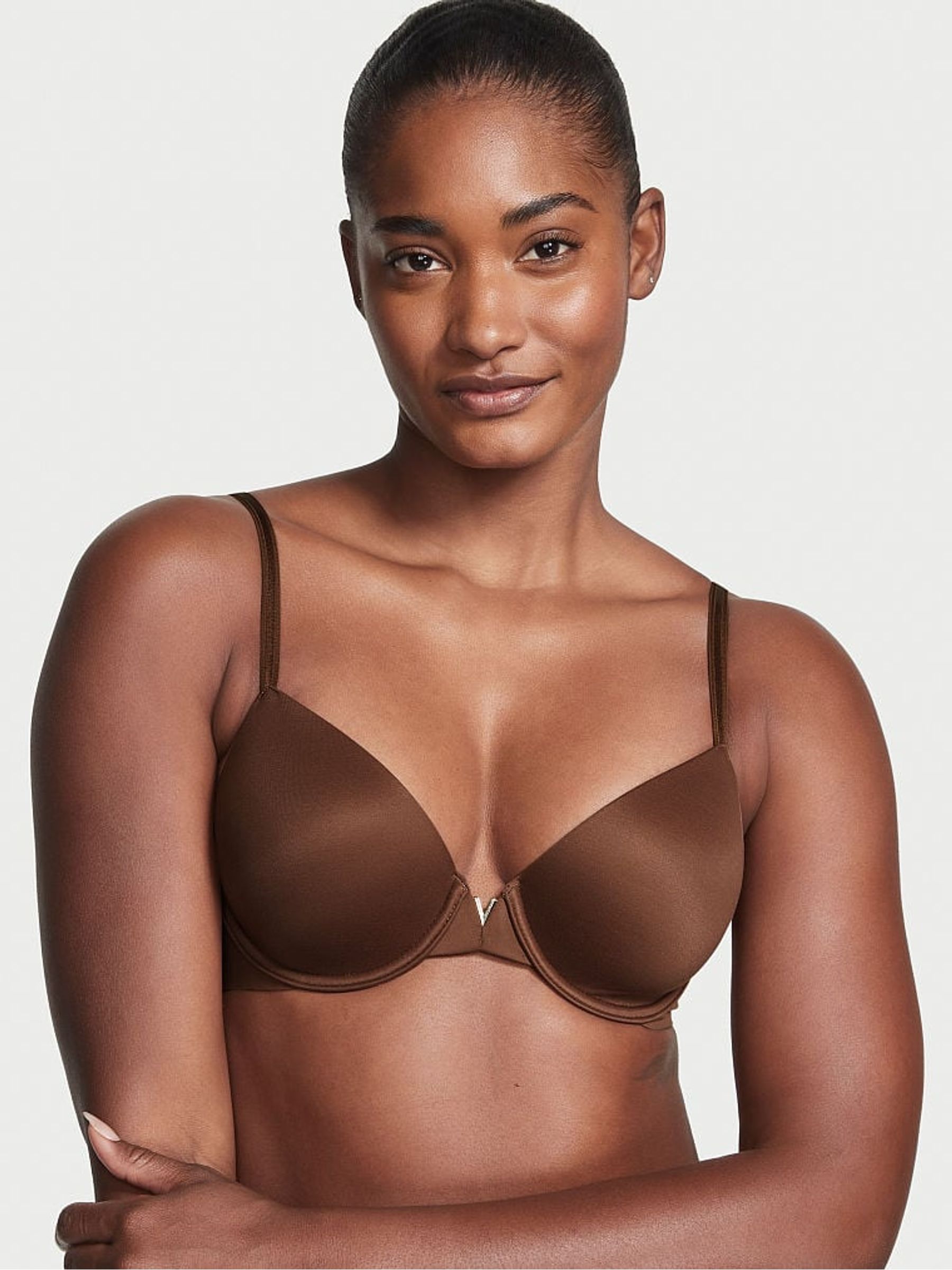 Dark Roast Brown Smooth Lightly Lined Full Cup Bra - Image 1 of 3