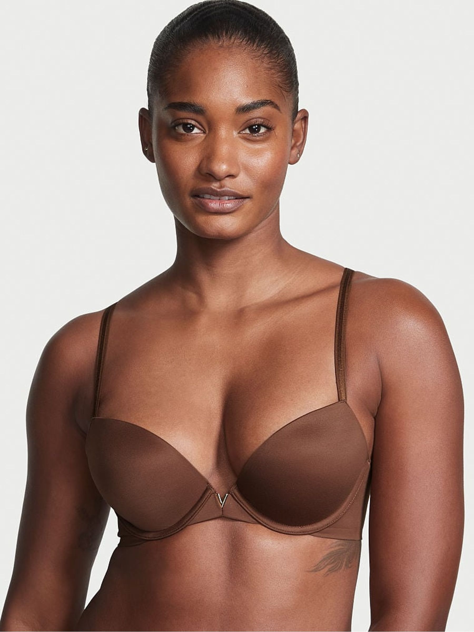 Dark Roast Brown Smooth Push Up Bra - Image 1 of 3