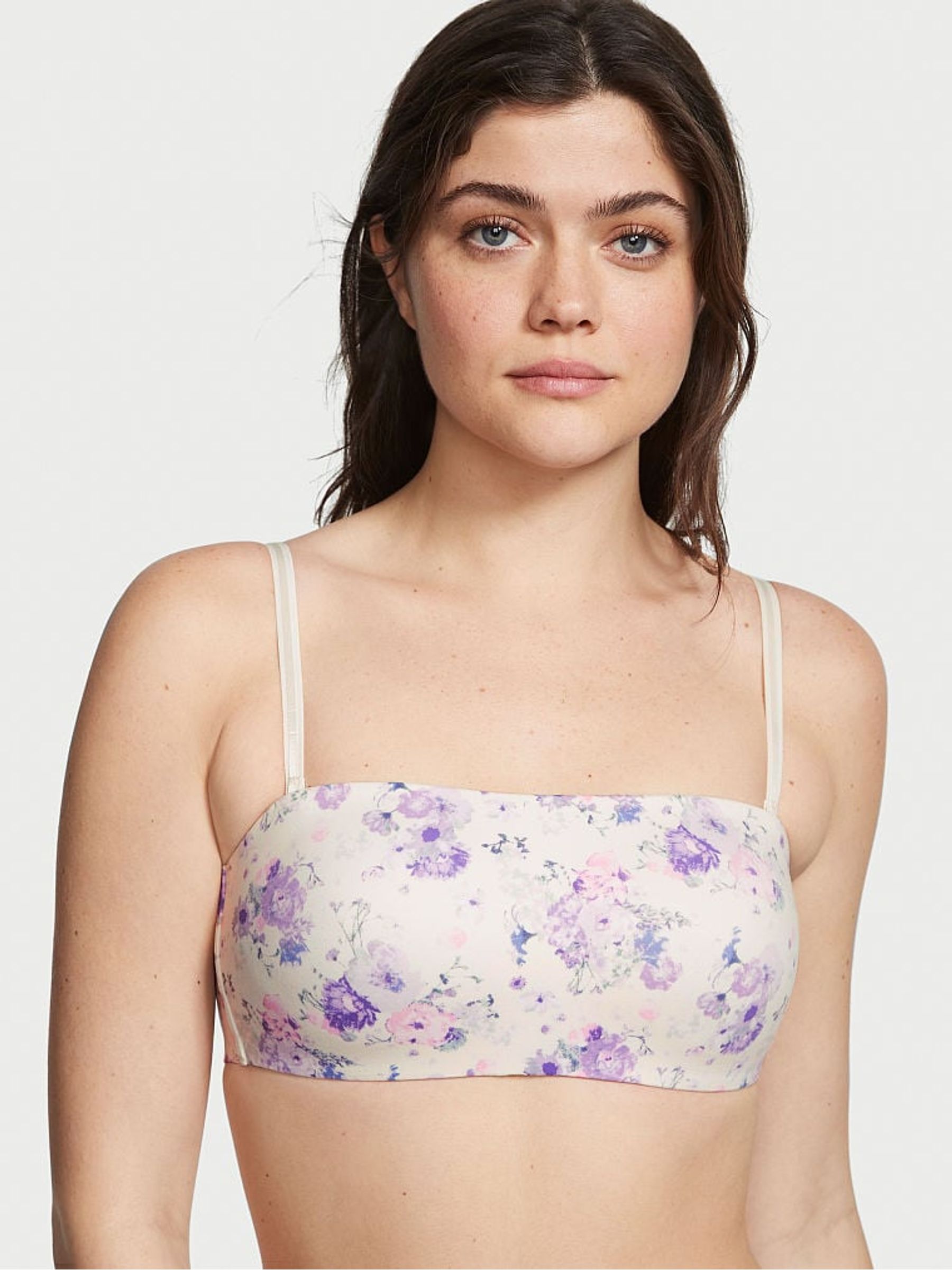 Meadow Floral White Strapless Bra - Image 1 of 3