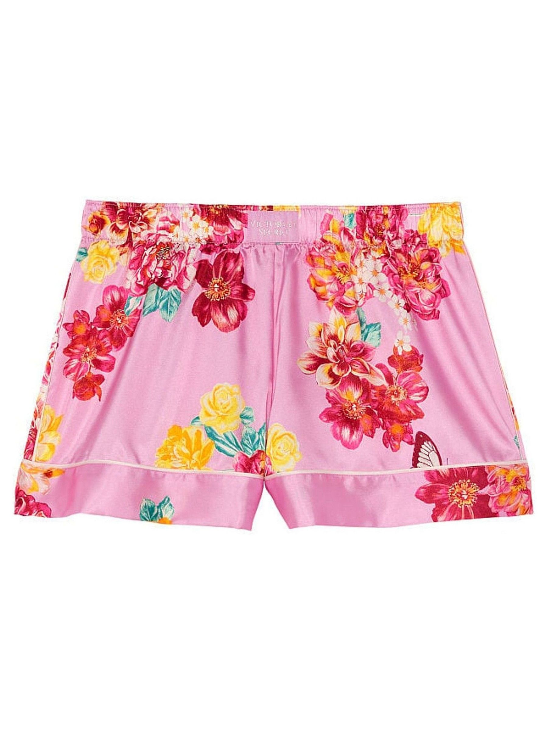 Pink Floral Satin Pyjama Short - Image 2 of 2
