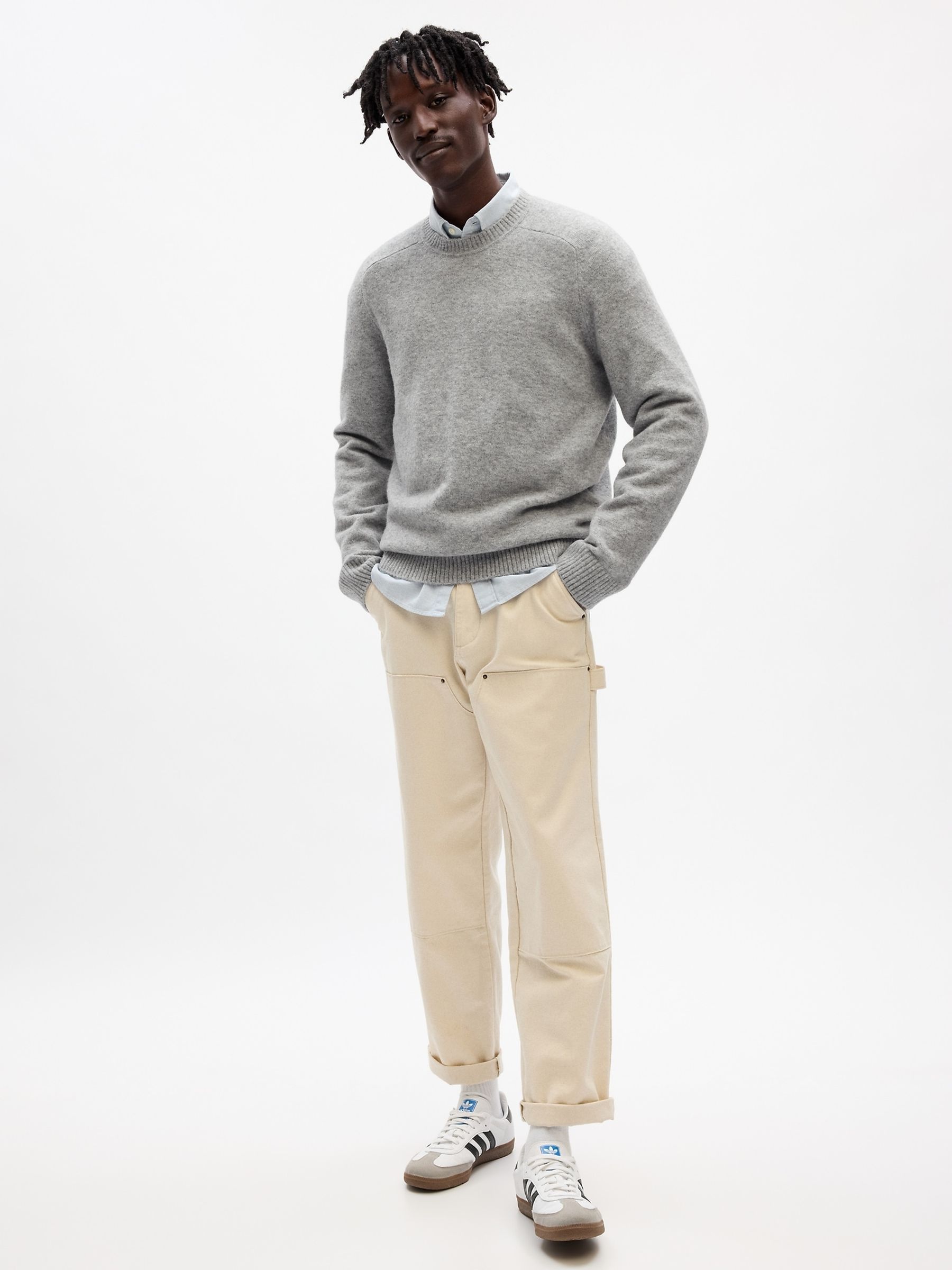 Grey Crewneck Jumper - Image 1 of 3