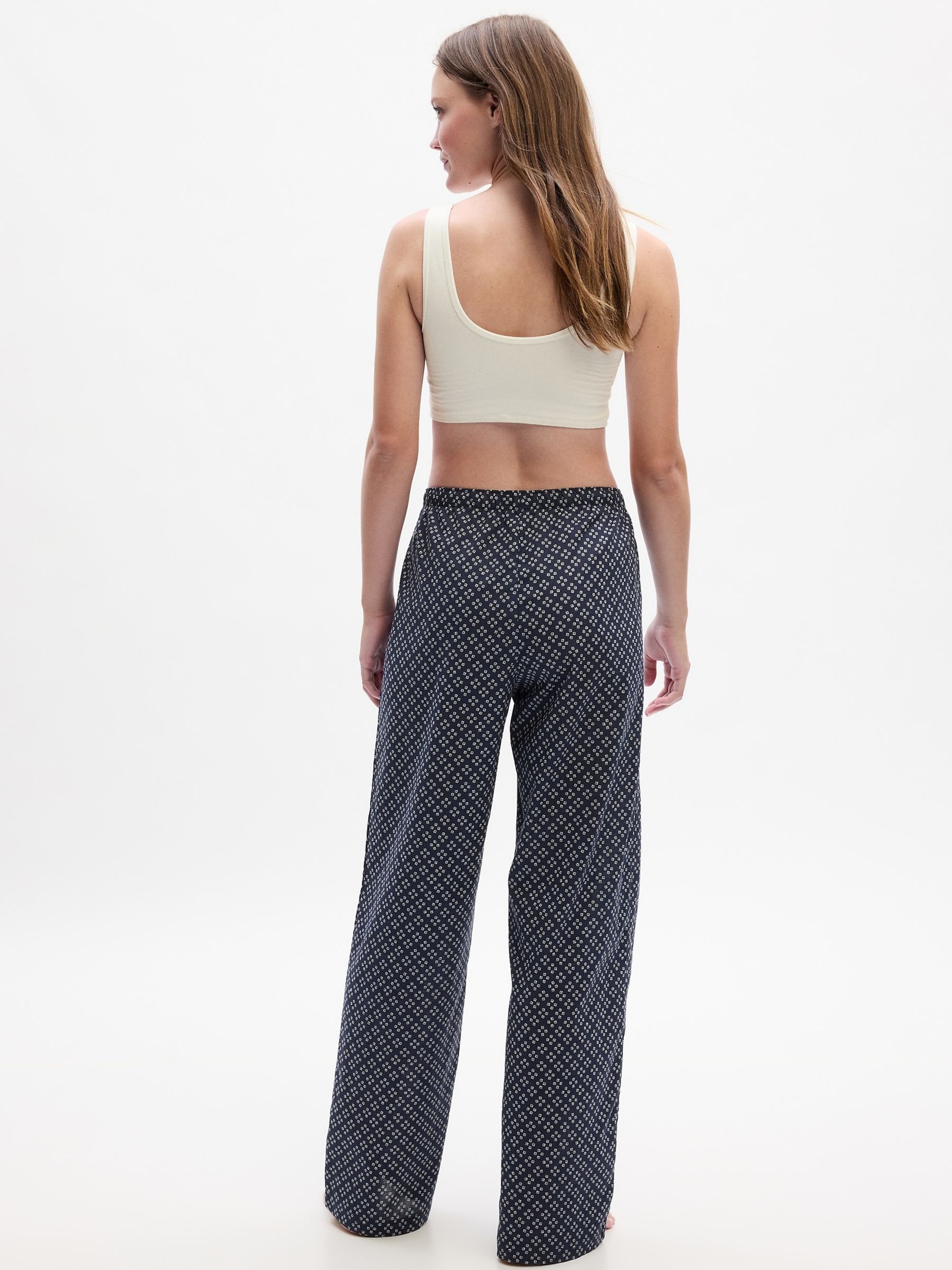 Blue Floral Poplin Pyjama Trousers - Image 2 of 4