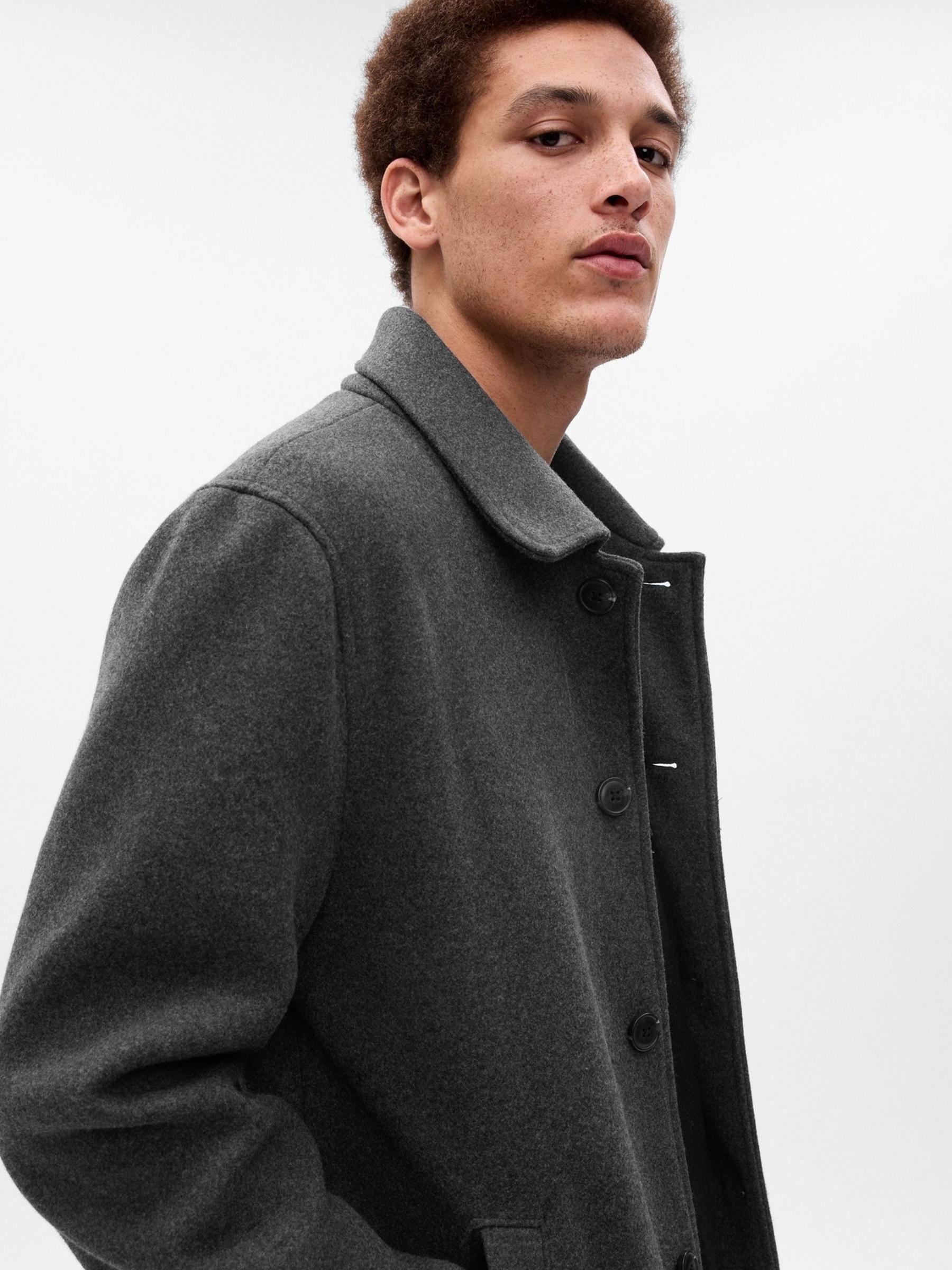 Grey Relaxed Long Topcoat - Image 3 of 4