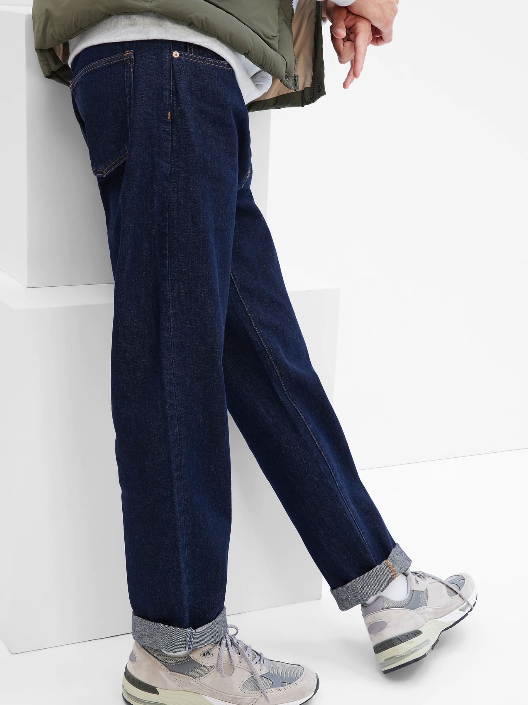 Dark Wash Blue 90s Original Straight Jeans - Image 6 of 7