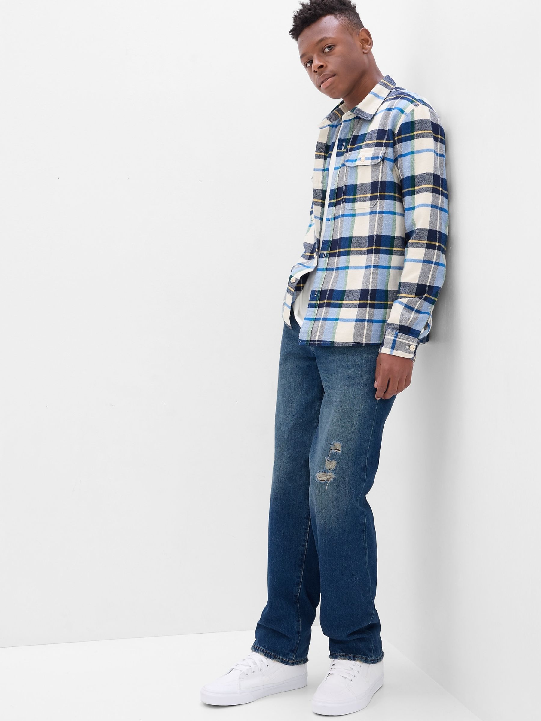 Dark Wash Blue Teen Original Fit Jeans - Image 1 of 5