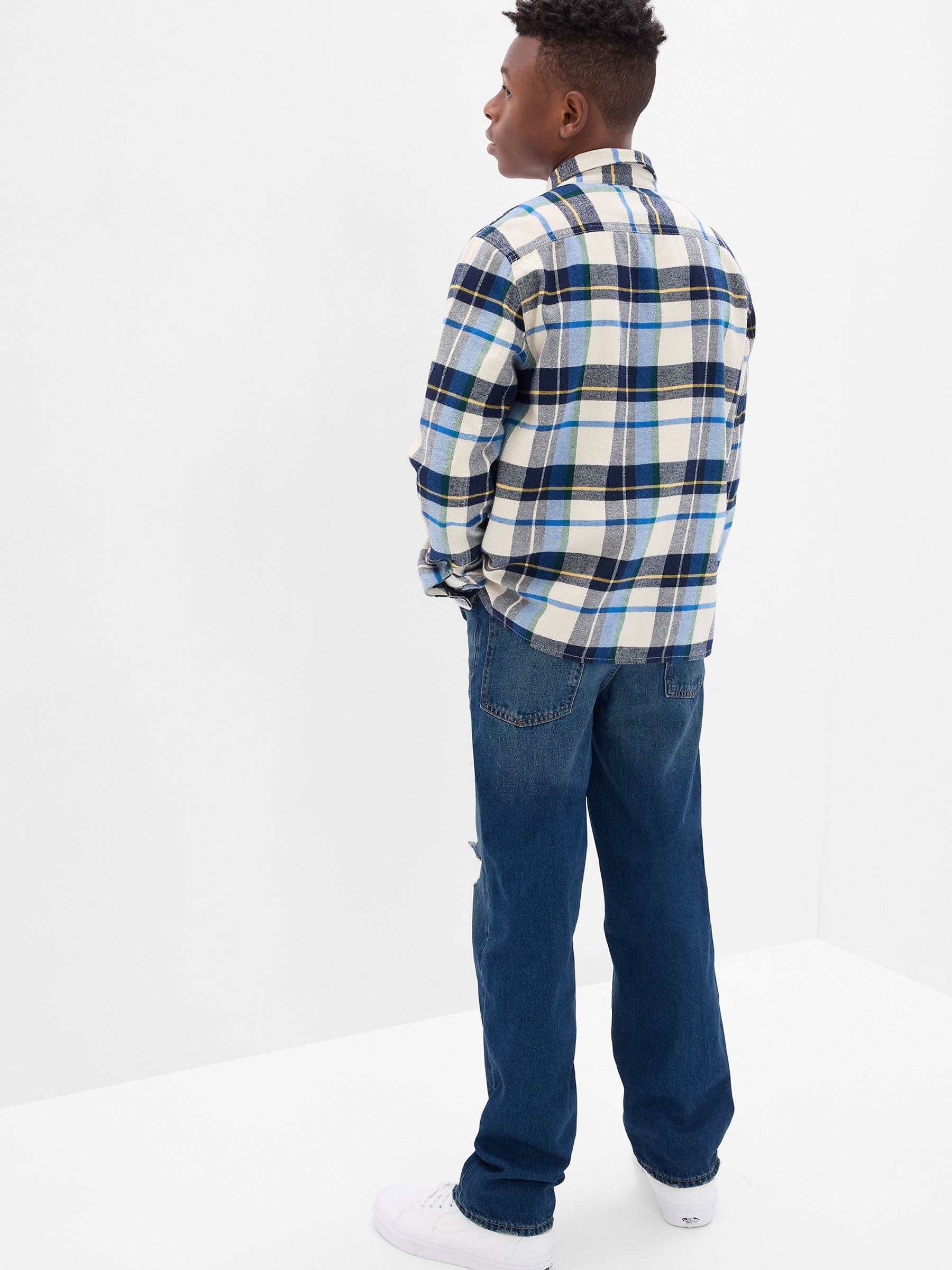 Dark Wash Blue Teen Original Fit Jeans - Image 2 of 5