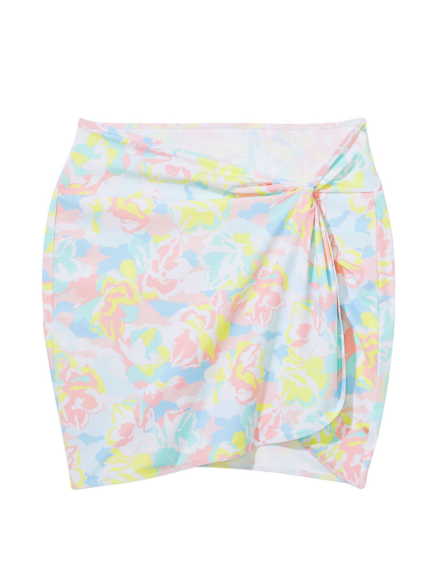 White Camo Floral Mini Sarong Cover Up - Image 3 of 3