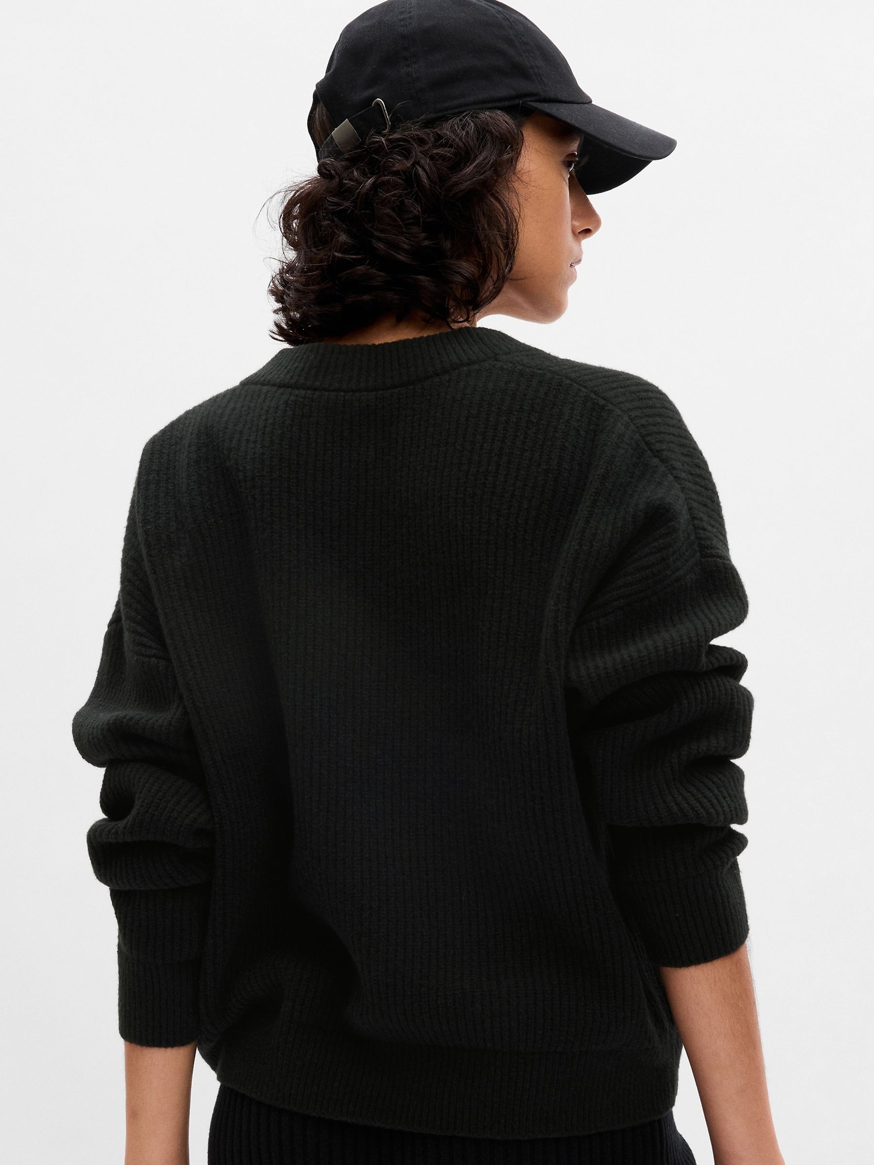 Black CashSoft Henley Long Sleeve Jumper - Image 2 of 4