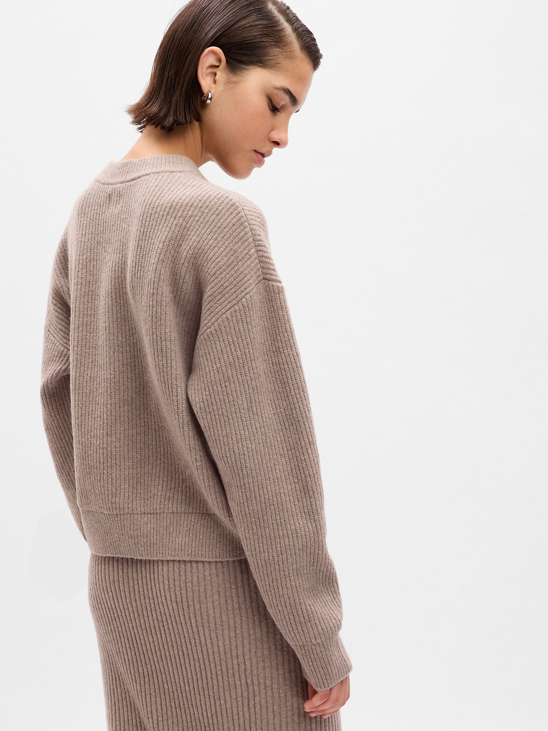Brown CashSoft Henley Long Sleeve Jumper - Image 2 of 2