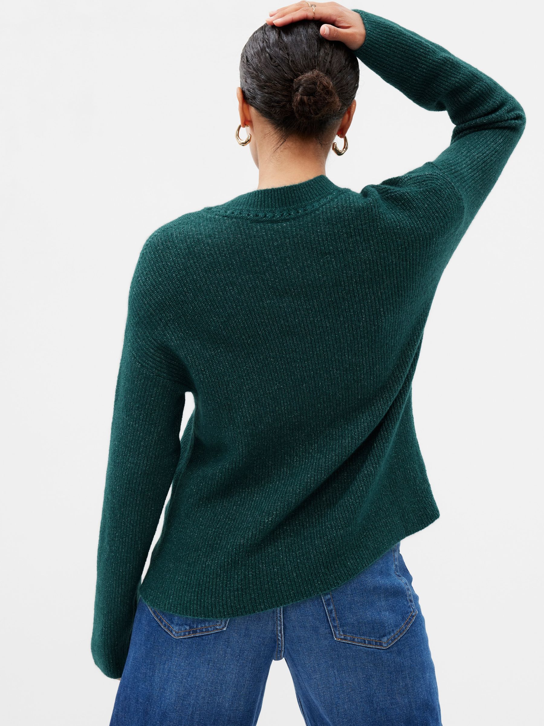 Green Forever Cosy Ribbed Crewneck Long Sleeve Jumper - Image 2 of 2