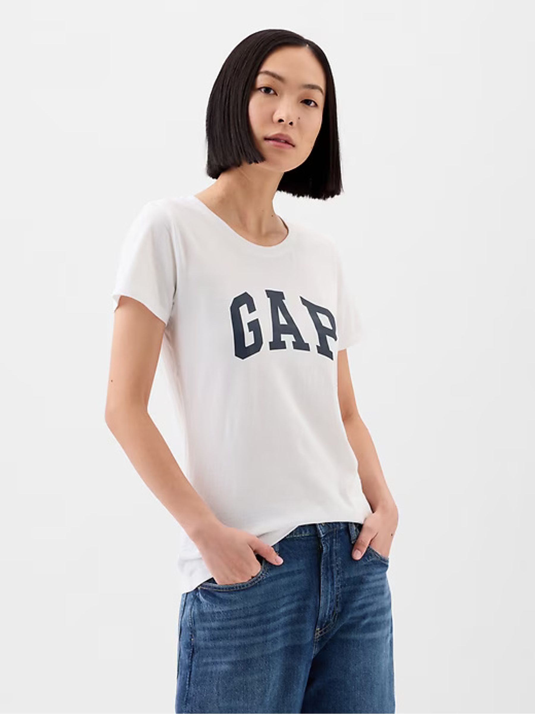 White Logo Short Sleeve Crew Neck T-Shirt - Image 2 of 7