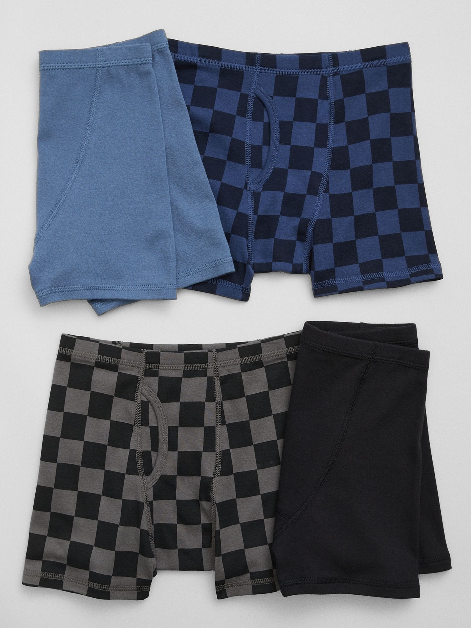 Black Kids 4 Pack Boxer Briefs (6-12yrs) - Image 1 of 1