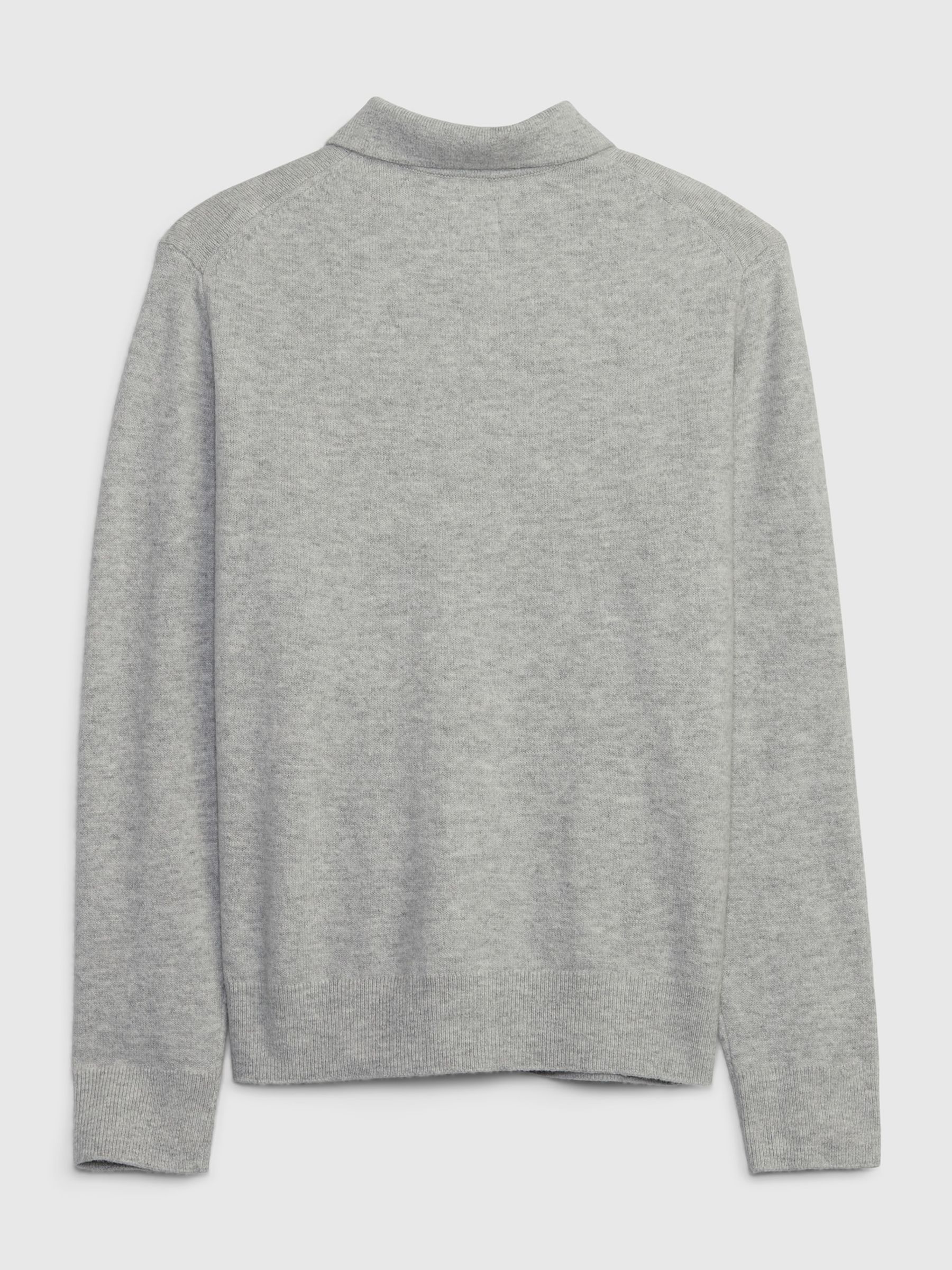Grey Polo Long Sleeve Jumper (4-13yrs) - Image 2 of 3