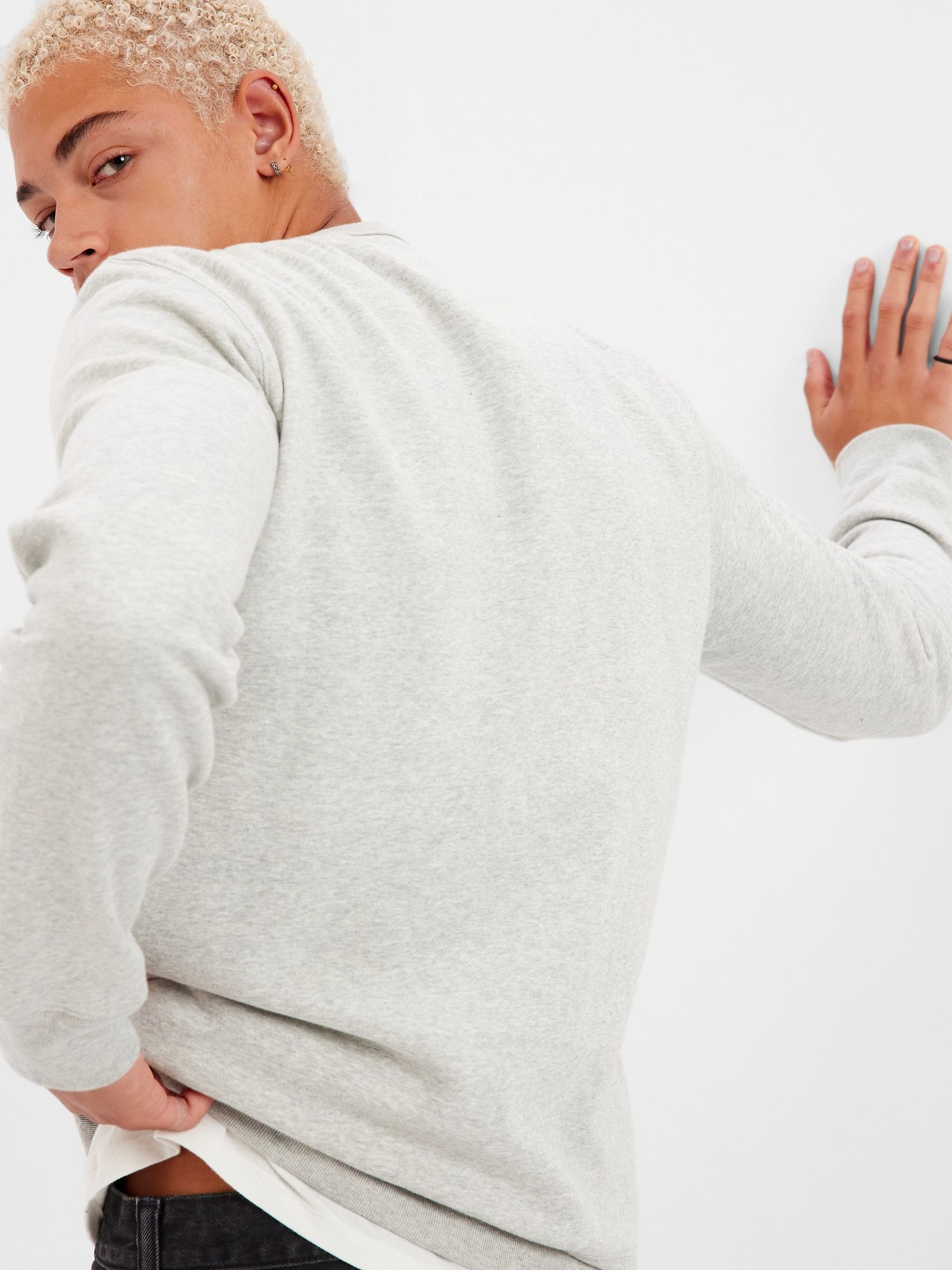 Grey Original Logo Crew Neck Jumper - Image 2 of 6
