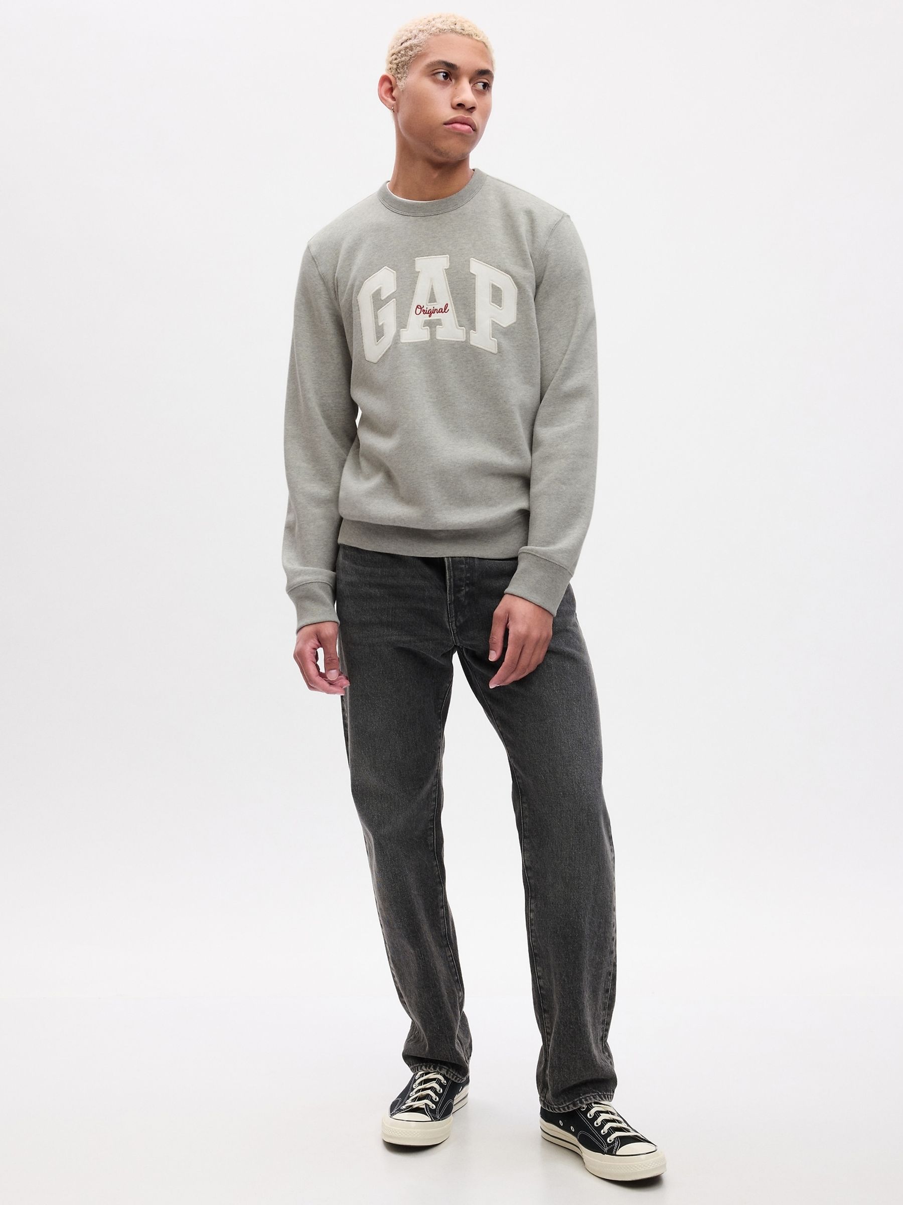 Grey Original Logo Crew Neck Jumper - Image 3 of 6