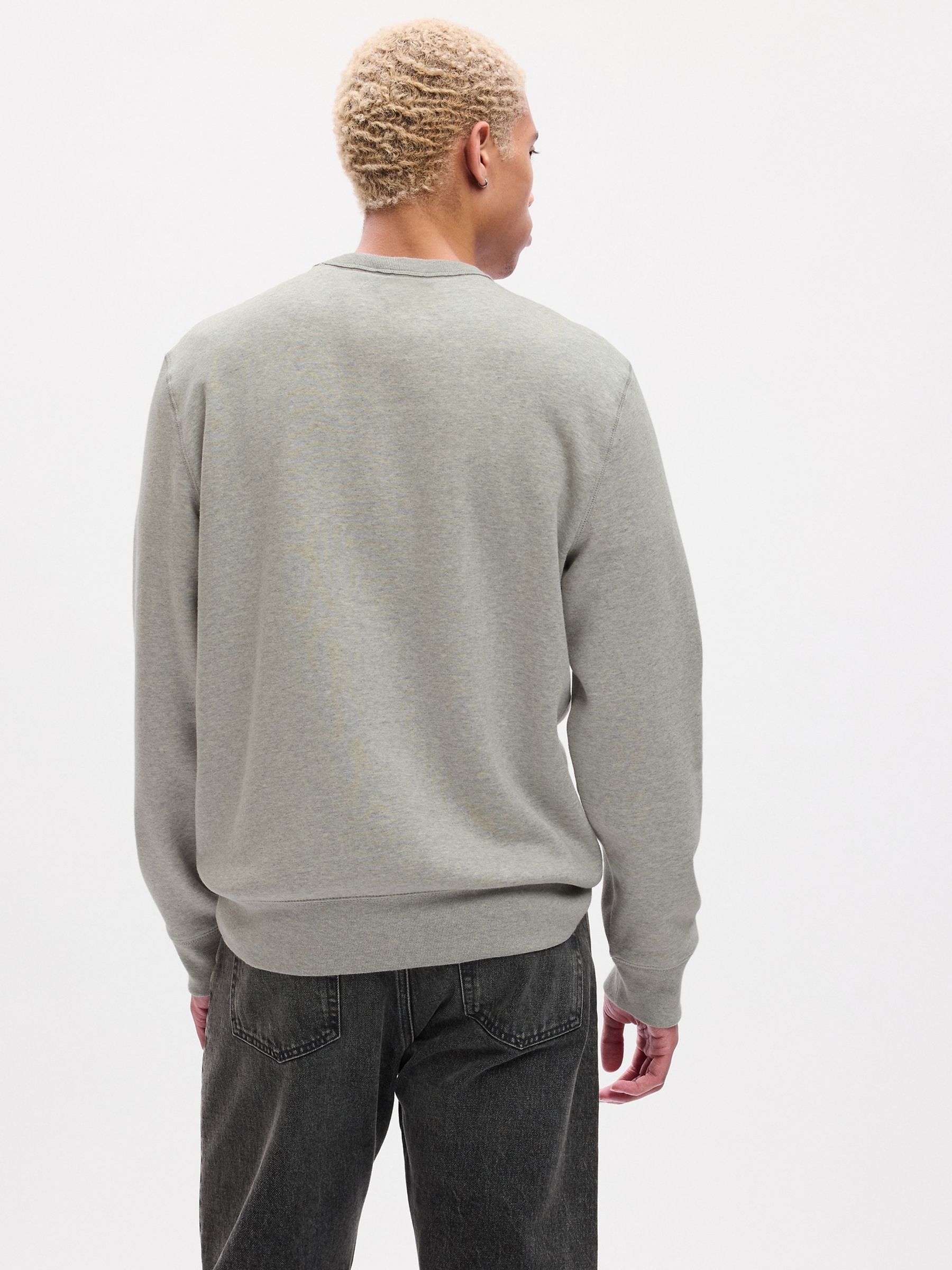 Grey Original Logo Crew Neck Jumper - Image 4 of 6