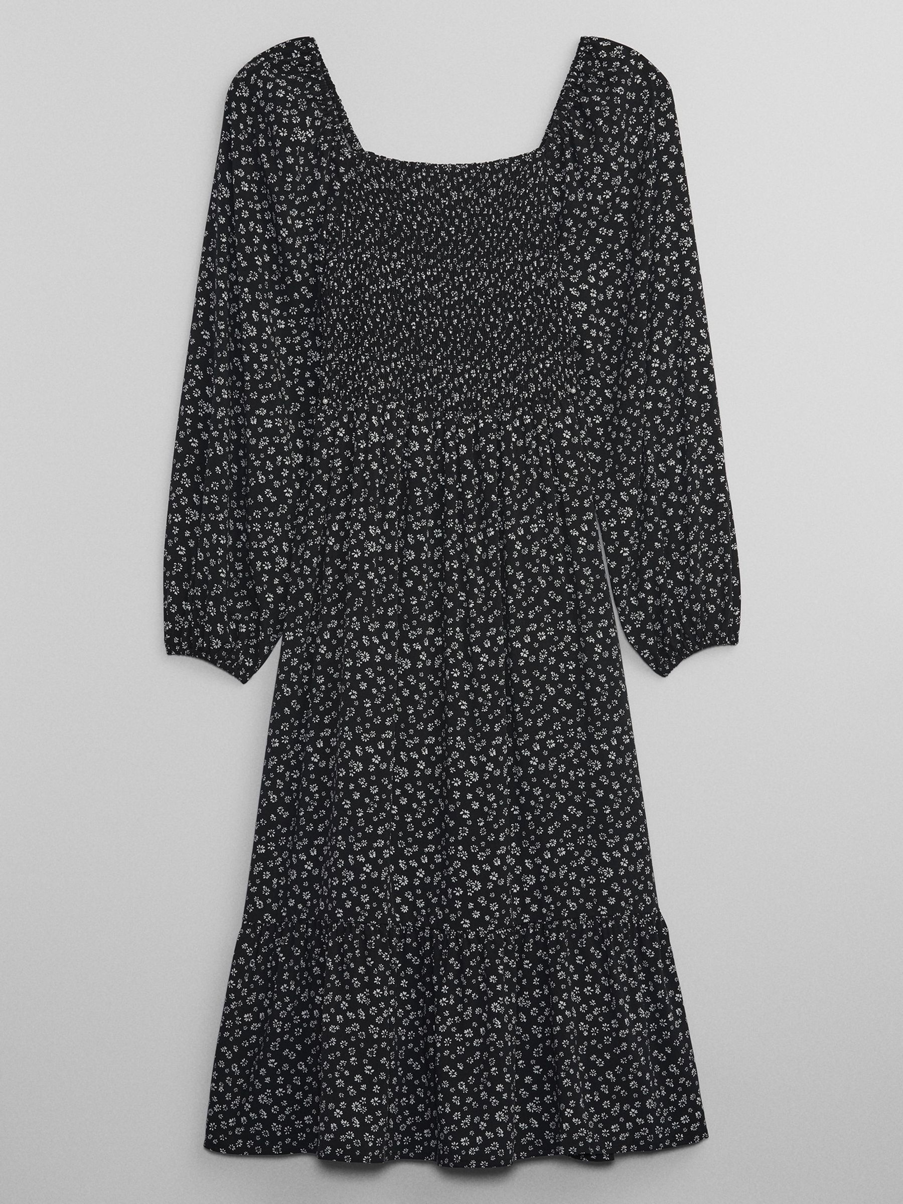 Multi Print Square Neck Midi Dress - Image 5 of 5