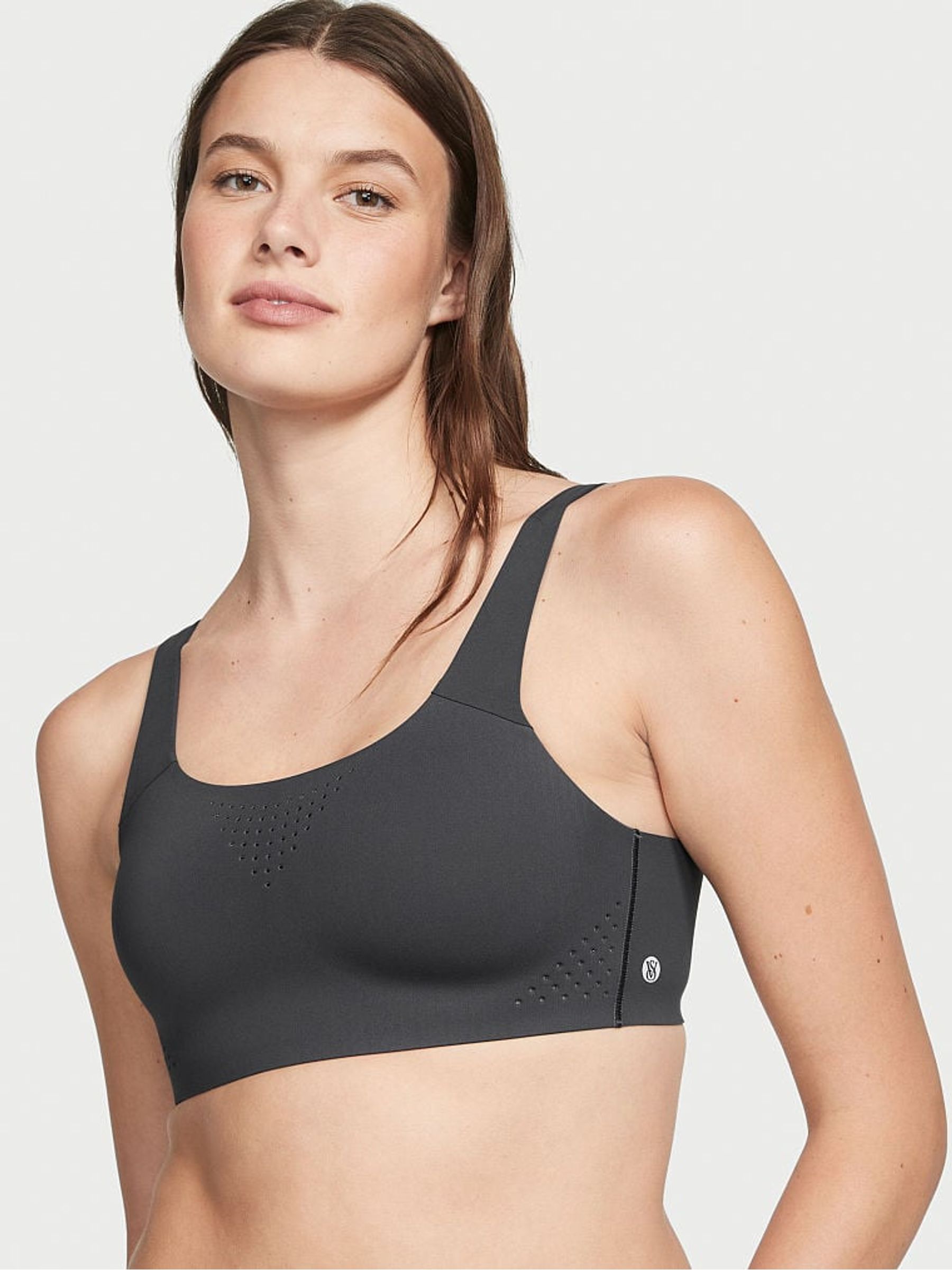 Grey Onyx Back Close Featherweight Max High Support Sports Bra - Image 1 of 4