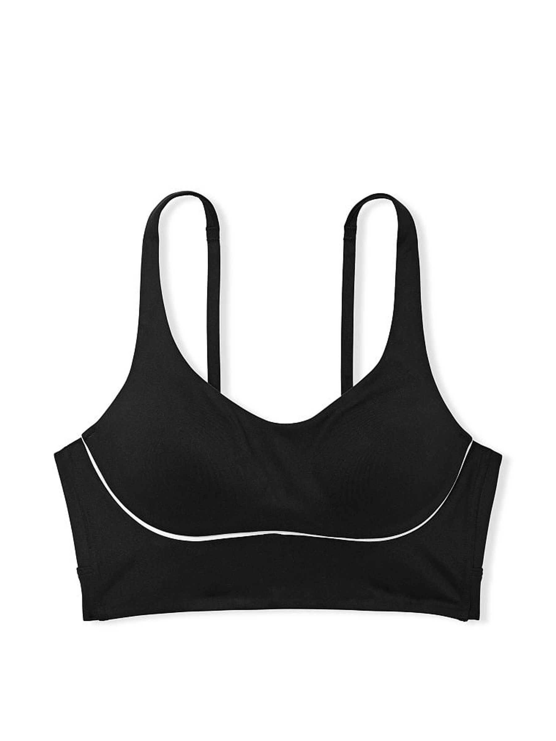 Black Medium Impact Strappy Back Sports Bra - Image 3 of 3
