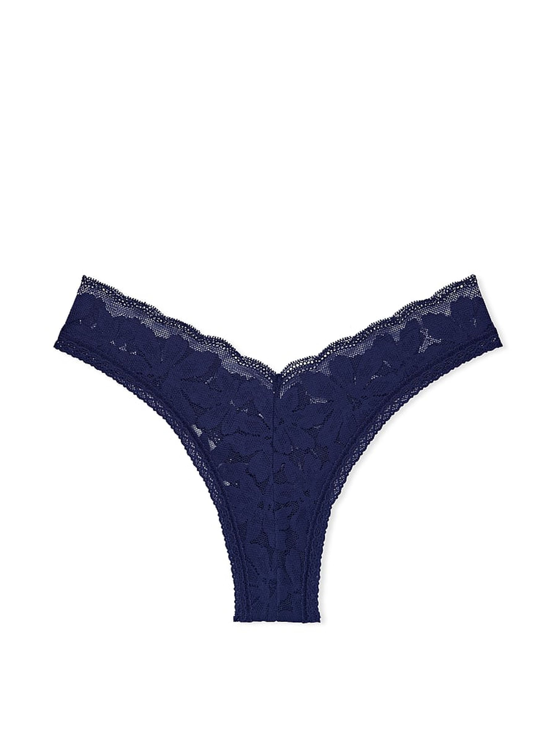 Midnight Navy Blue Lace Brazilian Knickers - Image 3 of 3